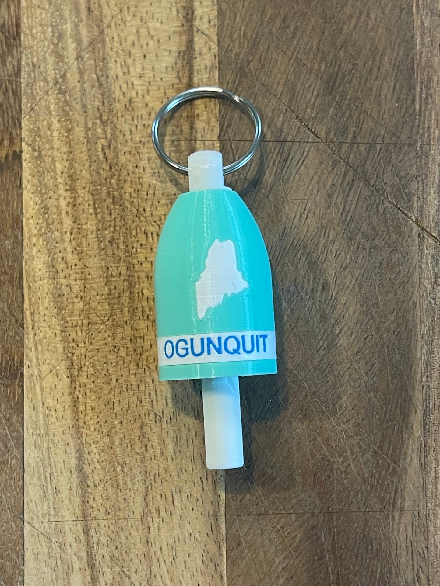 Maine Silhouette Keychain Buoy