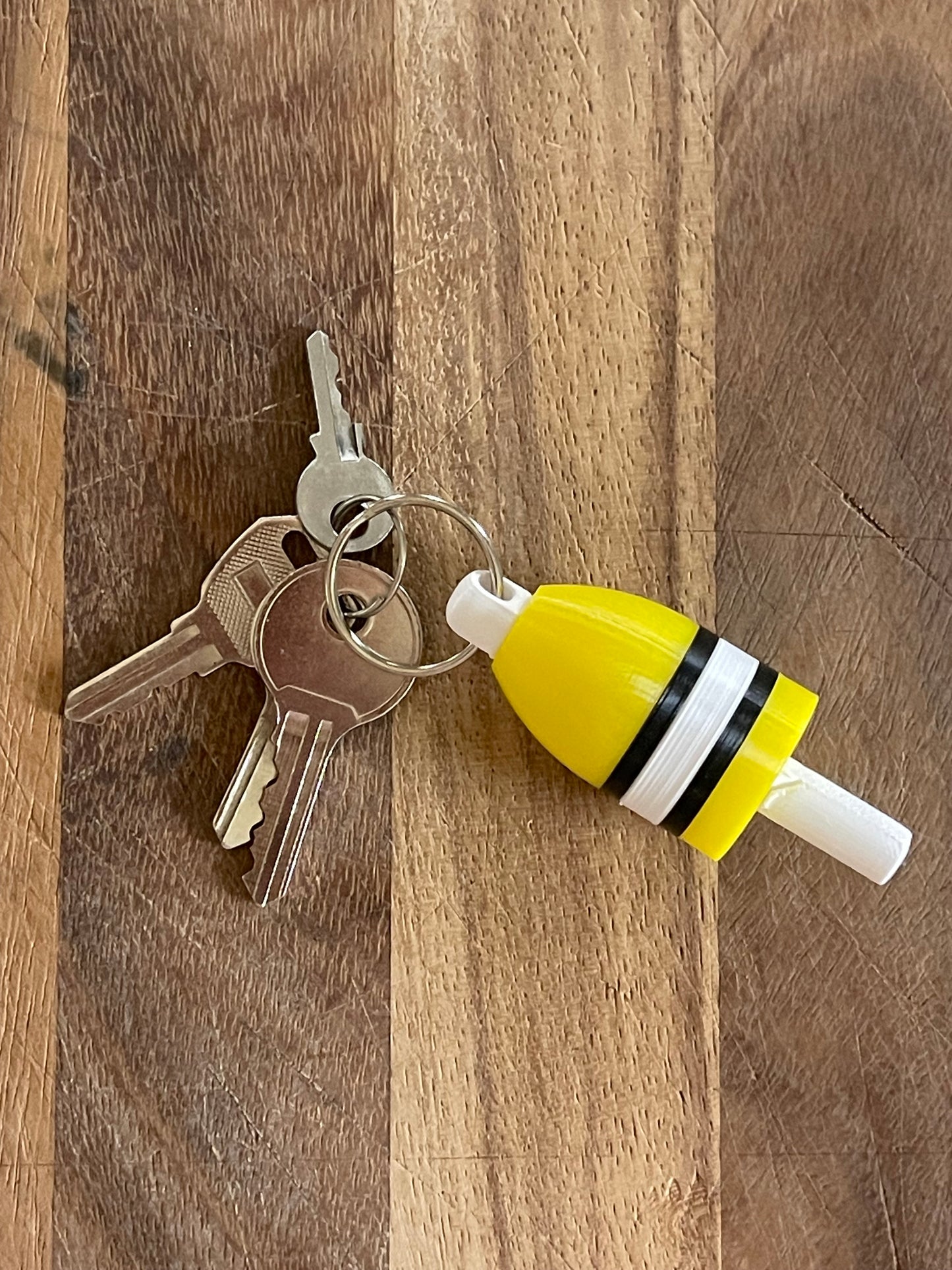 Boston Hockey Keychain Buoy Yellow