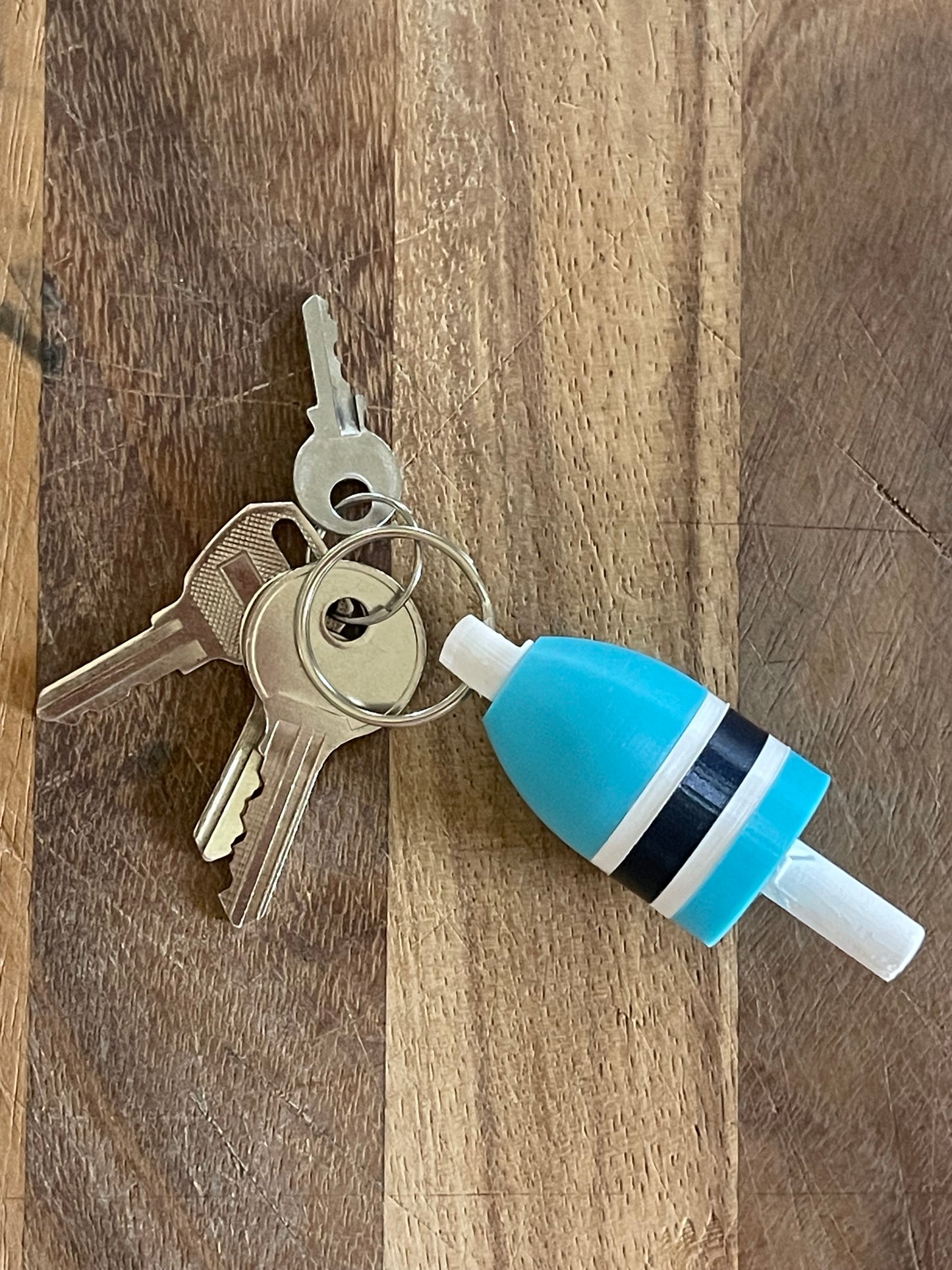 UMaine themed Keychain Buoy (Light Blue)