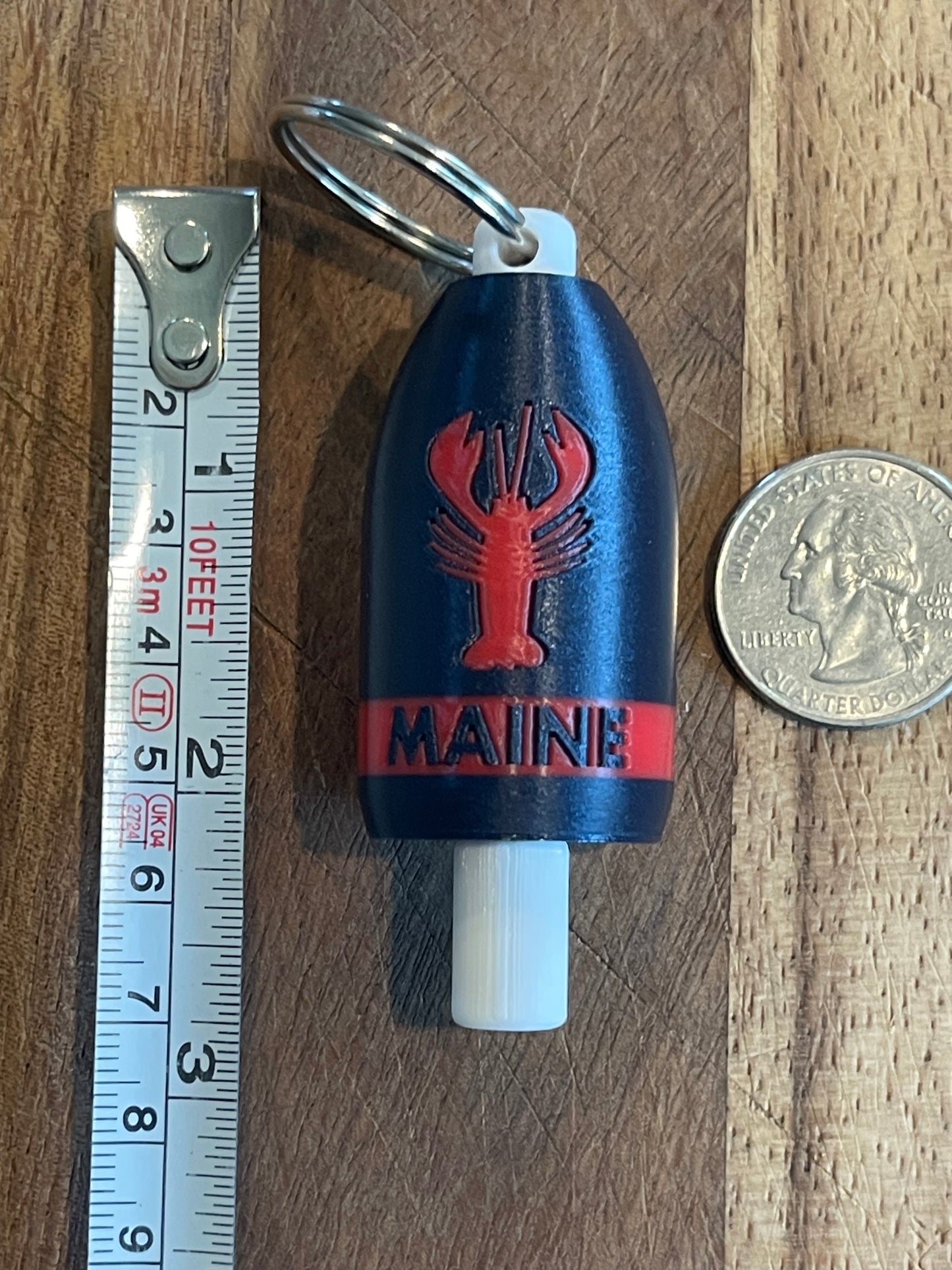 Navy Red Classic Lobster Keychain Buoy (NRL)