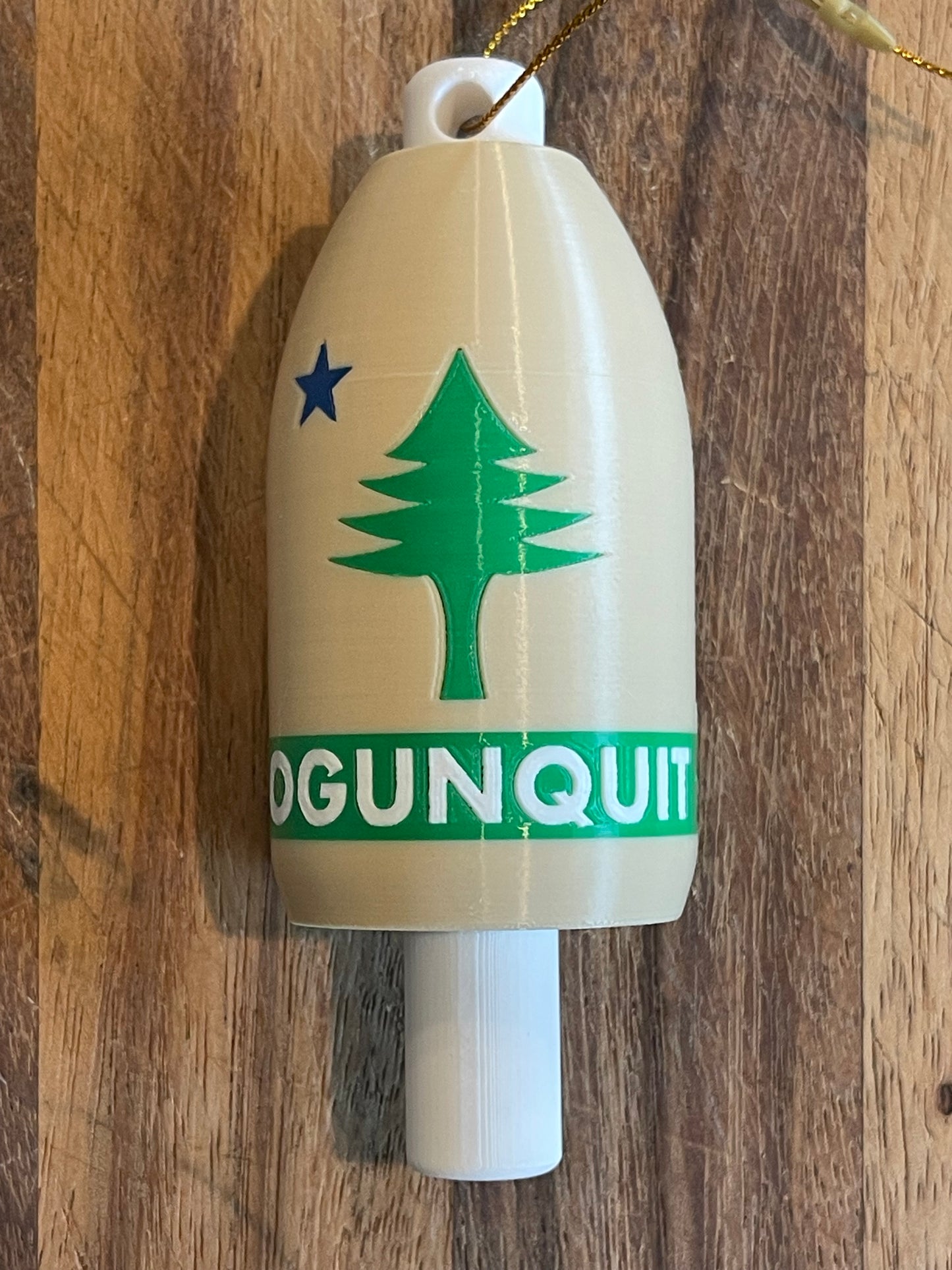 1901 Maine State Flag Lobster Buoy Christmas Ornament (1901)