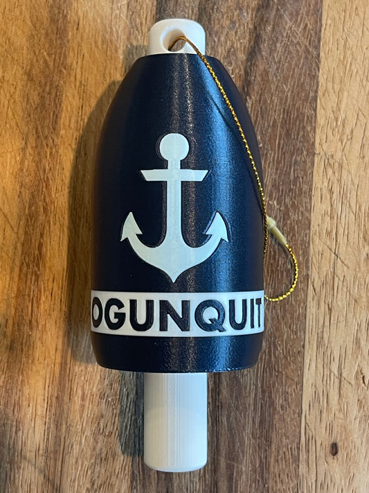 Navy White Anchor Lobster Buoy Christmas Ornament (NWA)