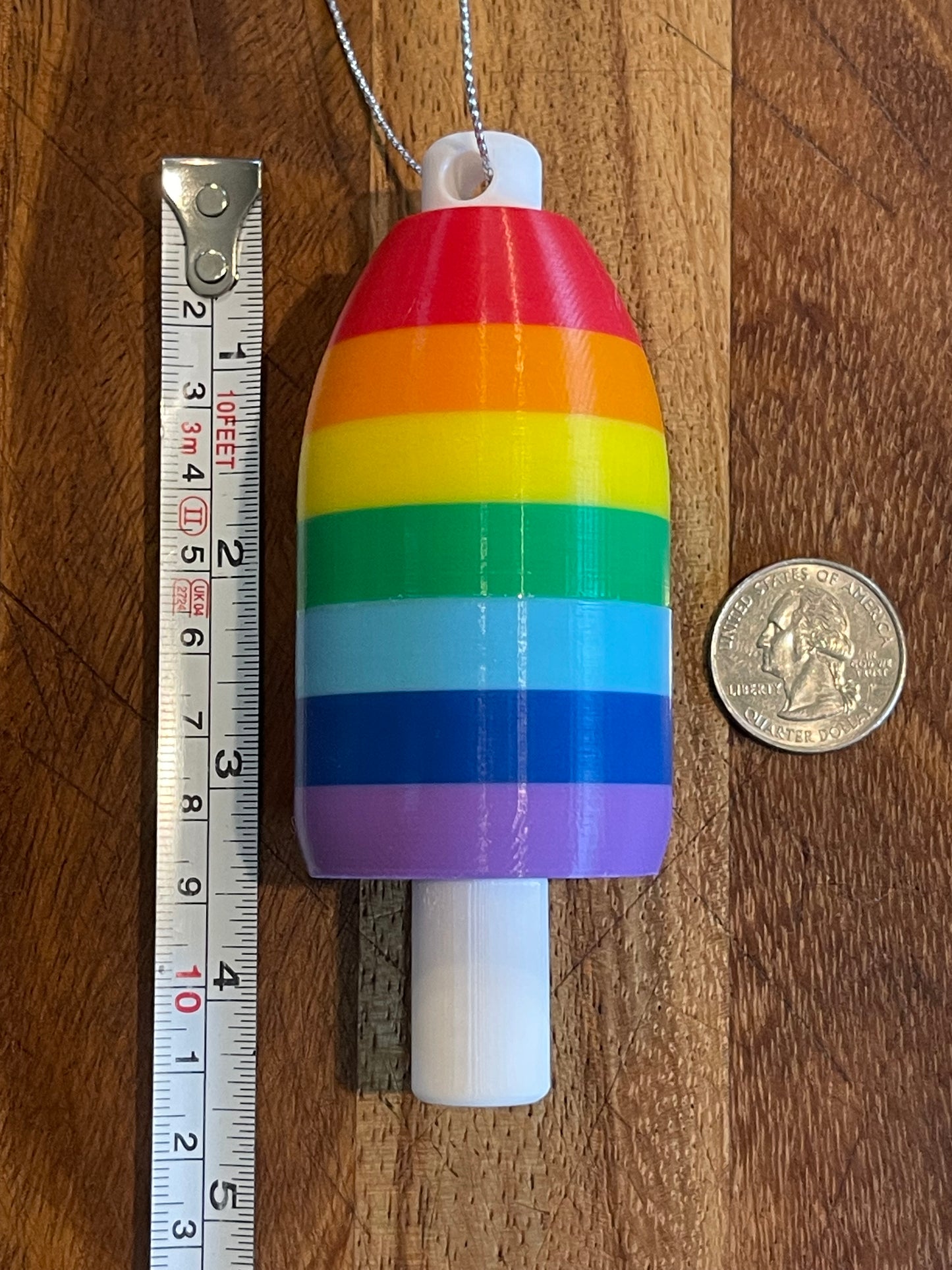 Rainbow Flag Lobster Buoy Ornament