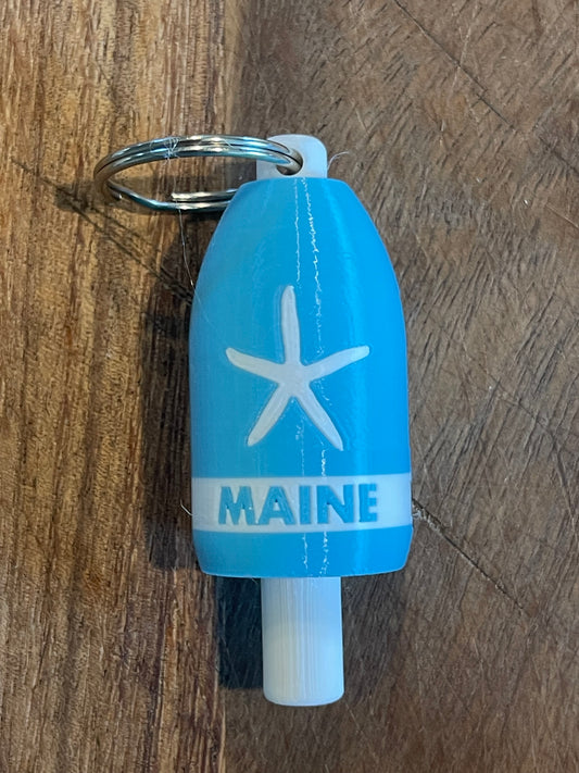 Light Blue White Starfish Keychain Buoy (LBWSF)