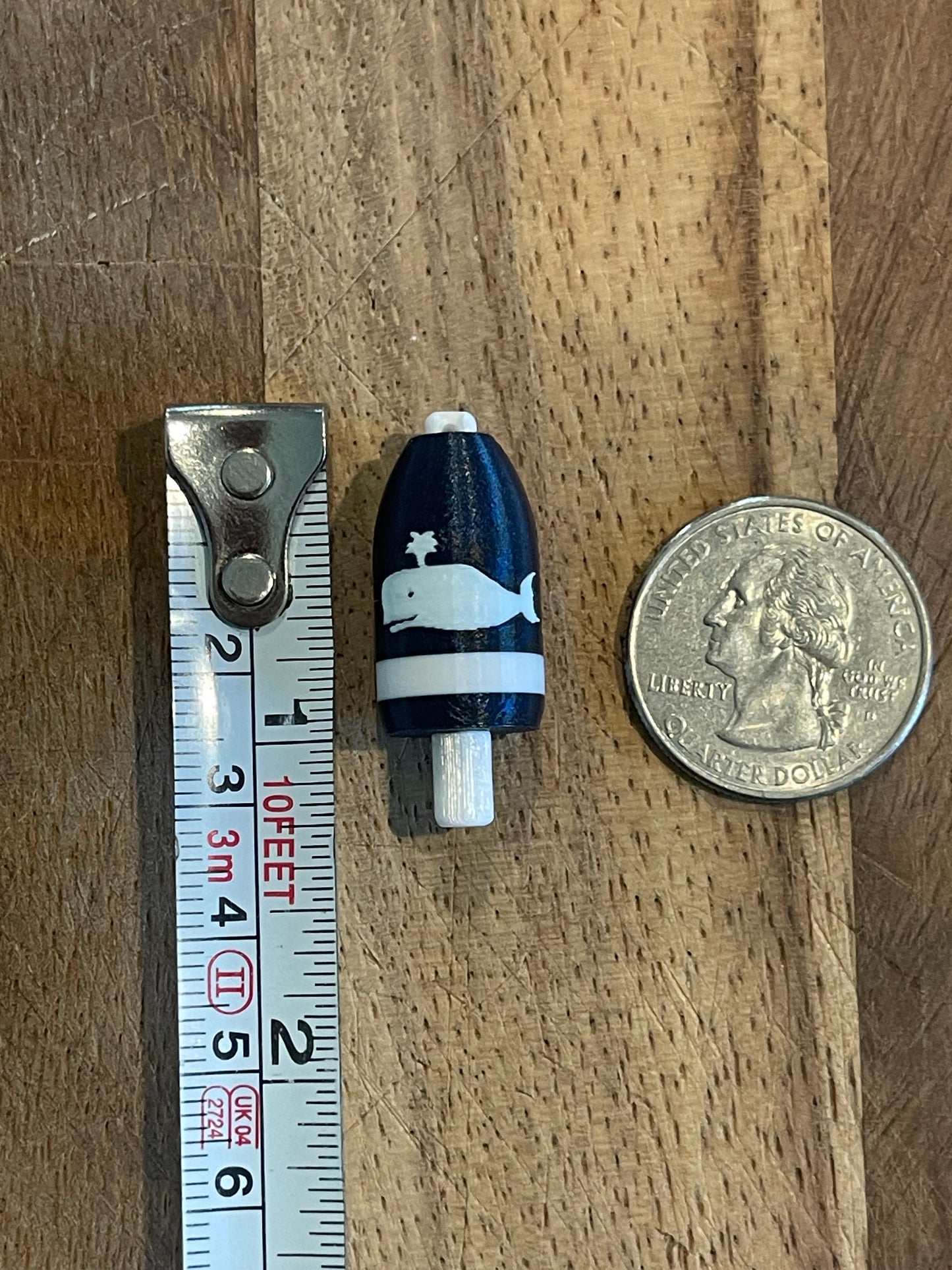 Navy White Whale Lobster Buoy Earrings (NWW)