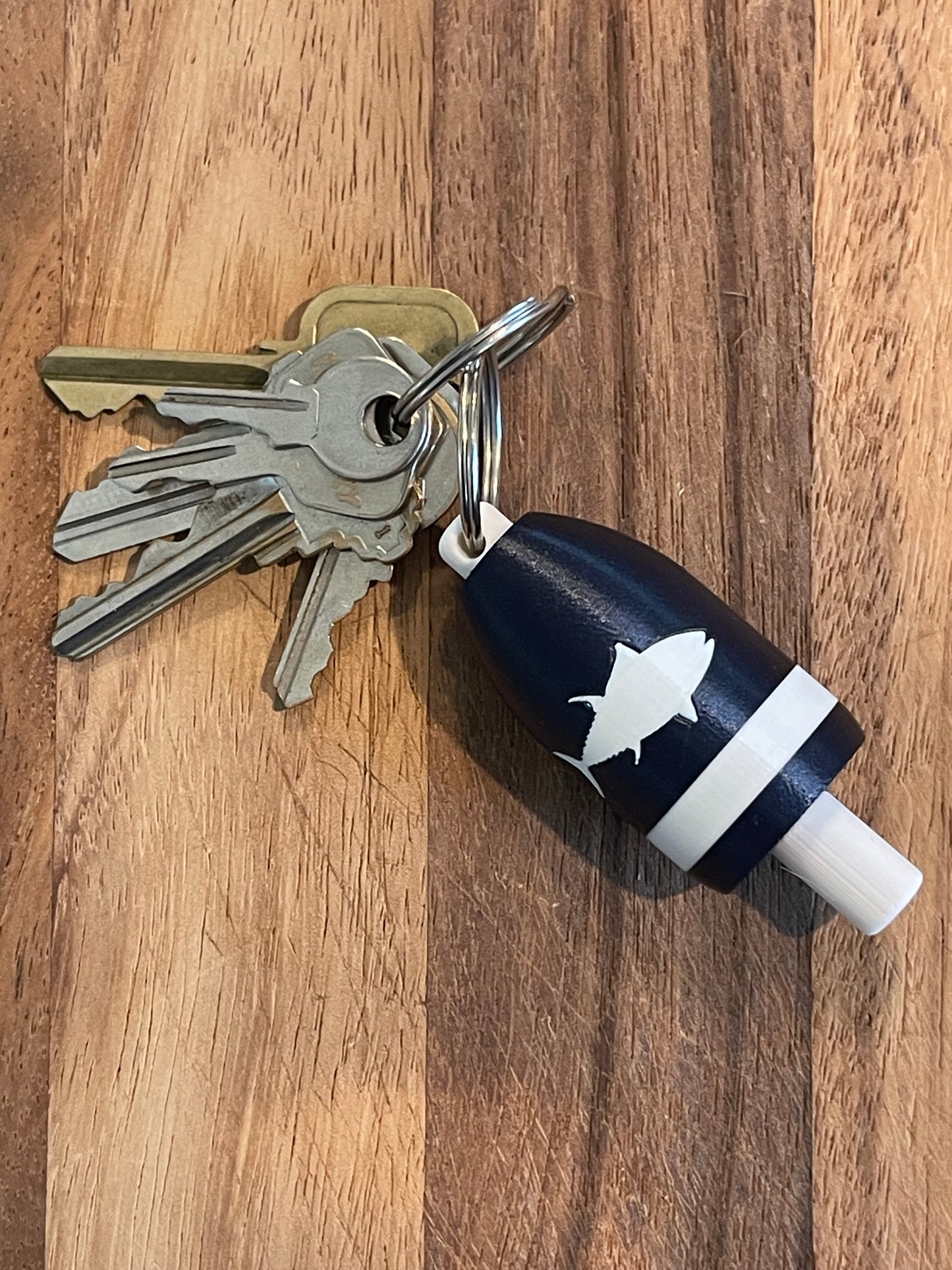 Navy White Tuna Fish Keychain Buoy (NWTF)