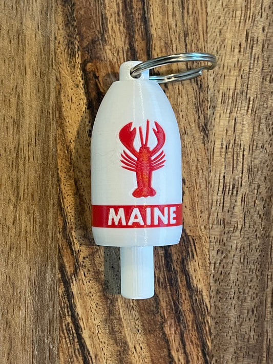 White Red Classic Lobster Keychain Buoy (WRL)