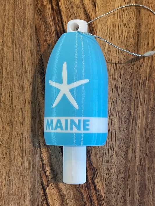 Light Blue White Starfish Lobster Buoy Christmas Ornament (LBWSF)