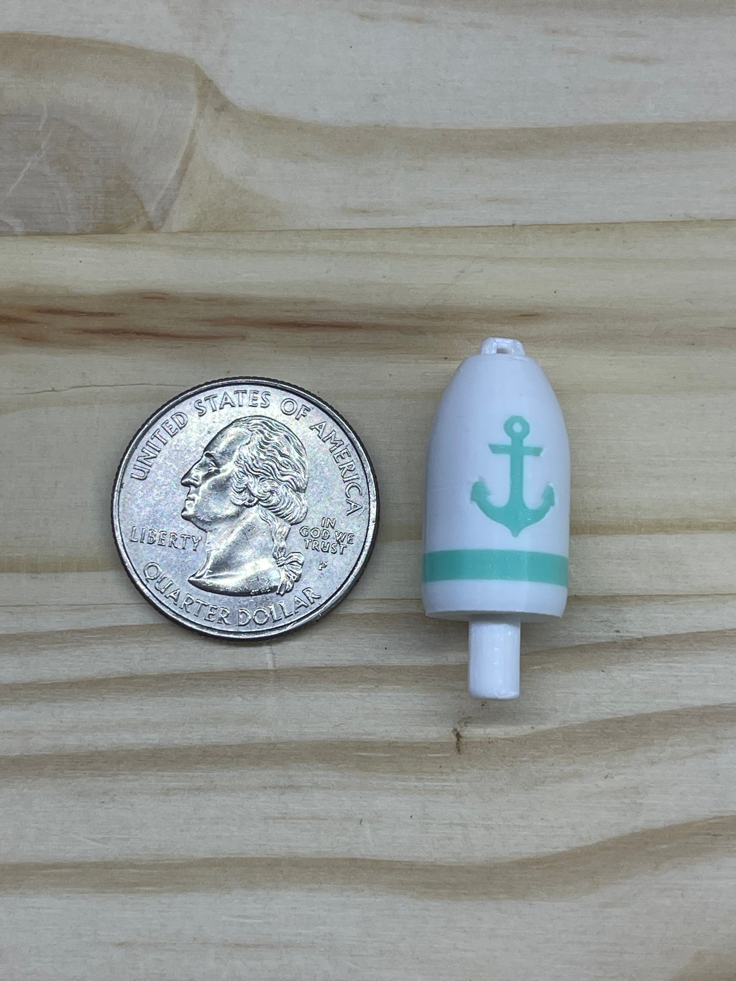 White Teal Anchor Lobster Buoy Earrings