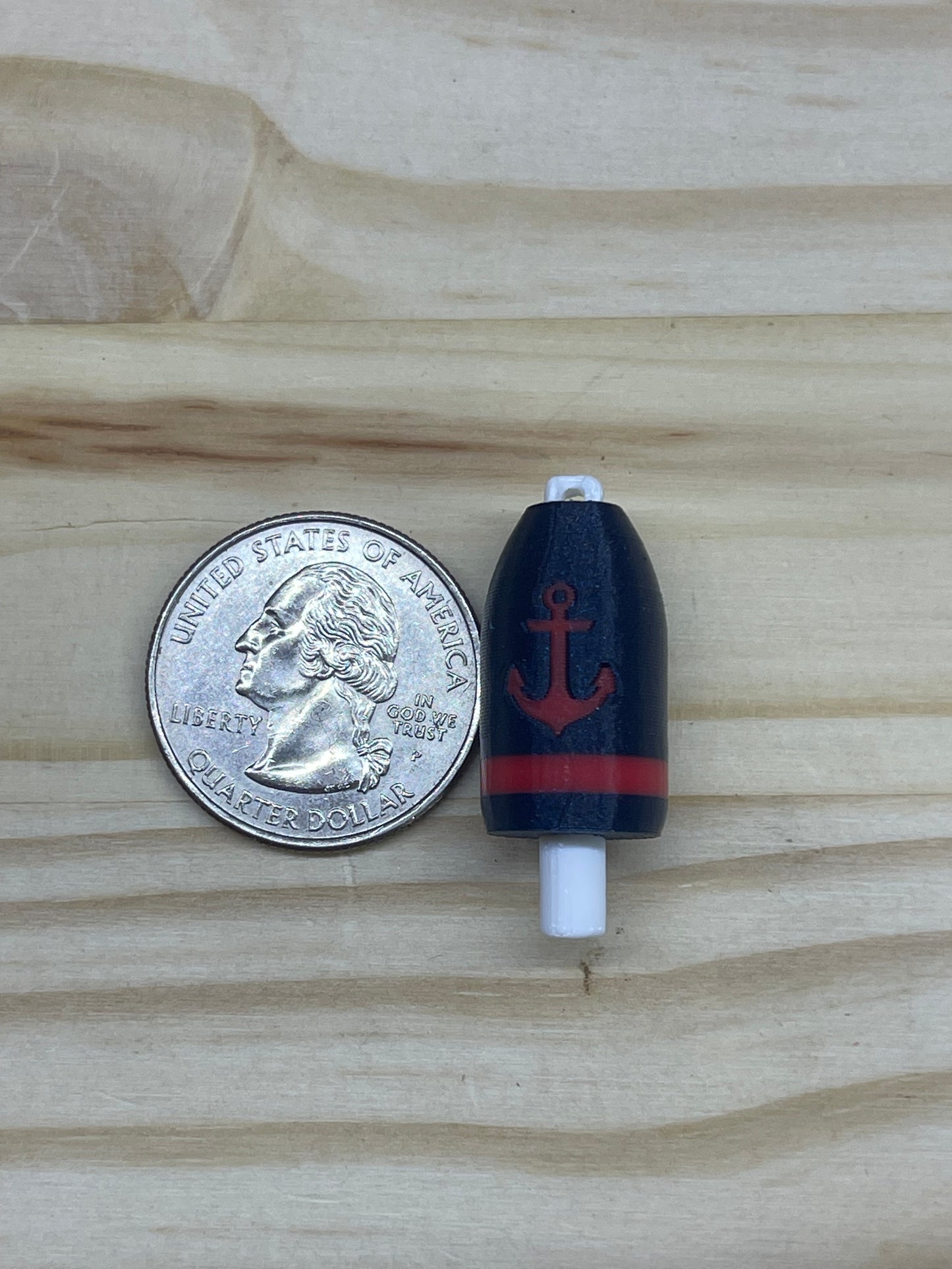 Navy Red Anchor Lobster Buoy Earrings
