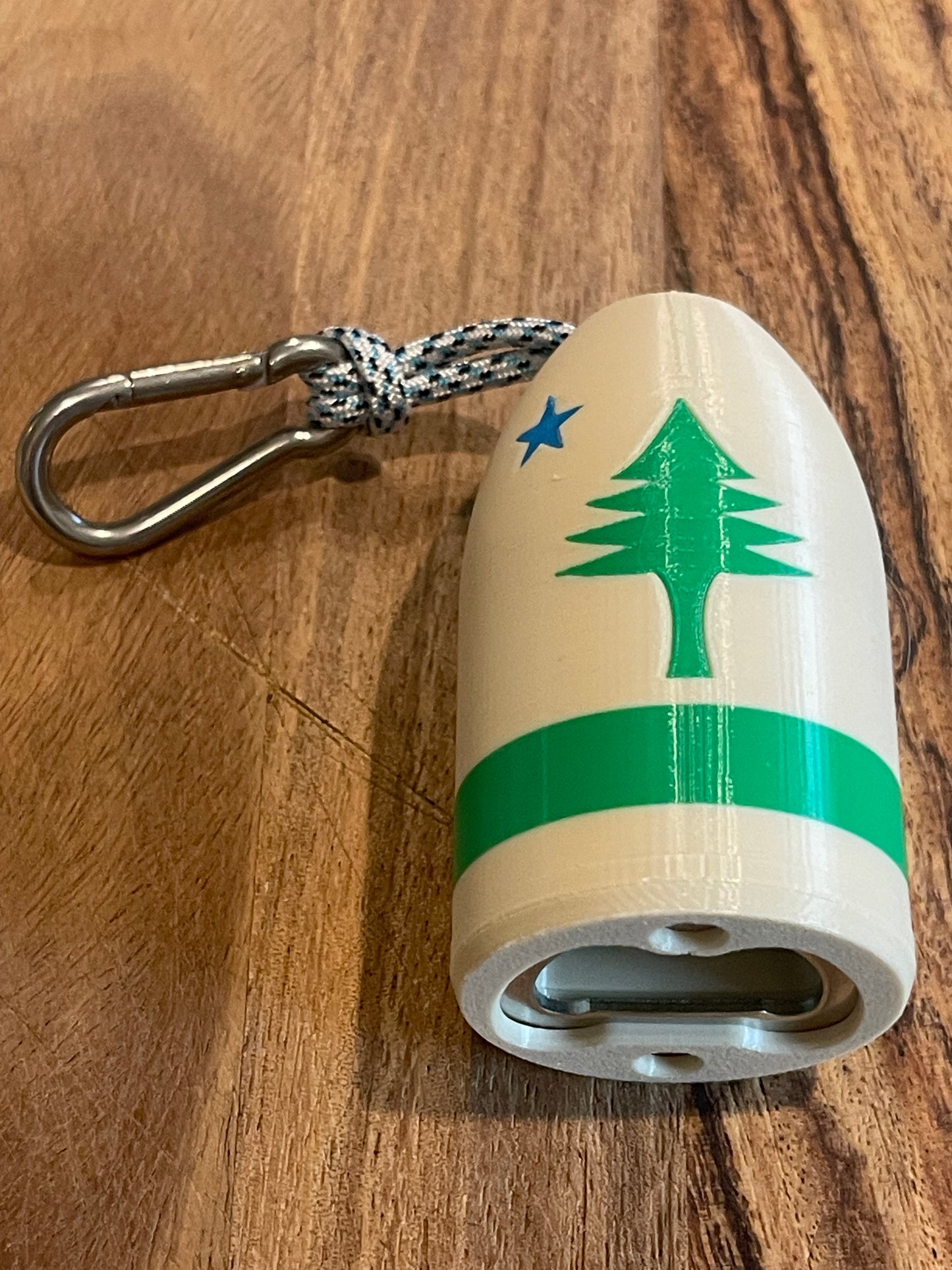 1901 Maine Flag Lobster Buoy Bottle Opener