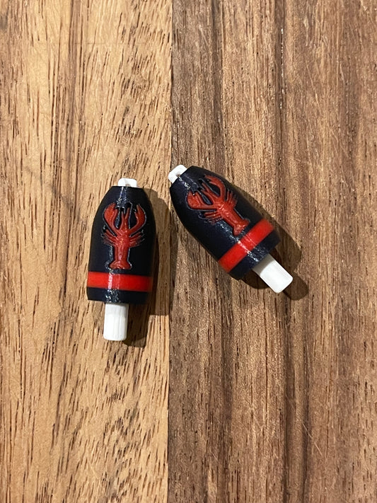 Navy Red Lobster Buoy Earrings (NRL)