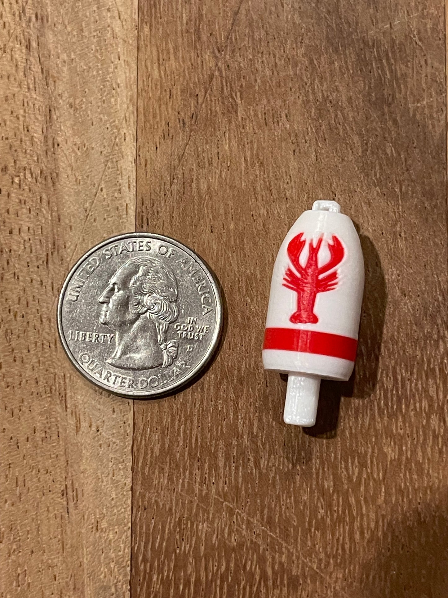White Red Lobster Buoy Earrings (WRL)