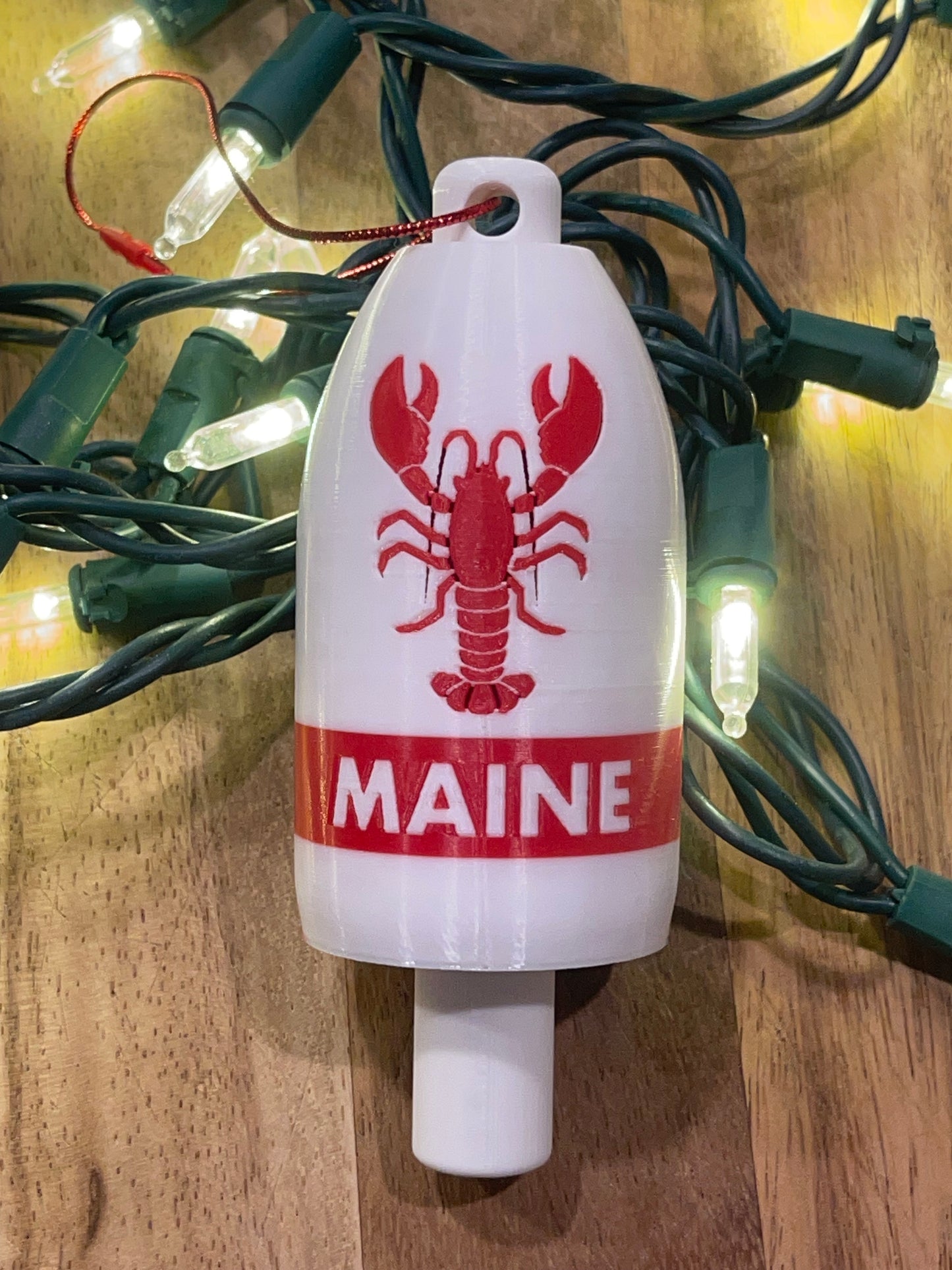 Maine Lobster Buoy Christmas Ornament