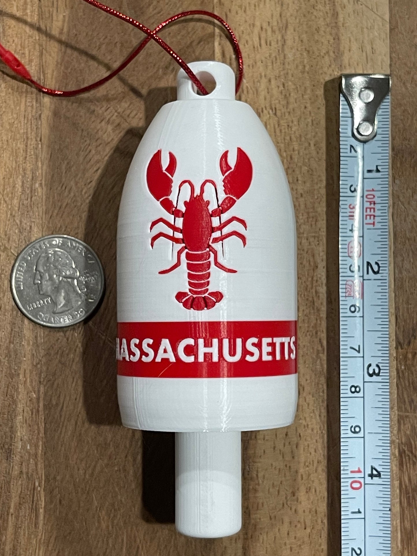 Mass Lobster Buoy Christmas Ornament