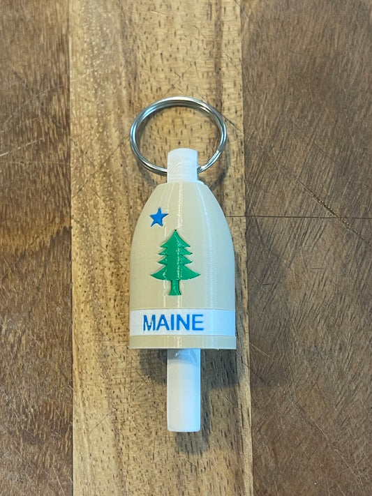 1901 Maine Flag Keychain Buoy