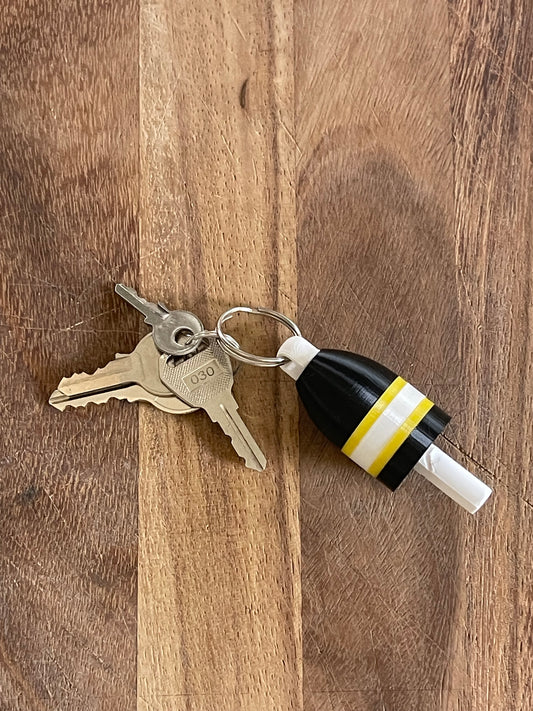 Boston Hockey Keychain Buoy Black