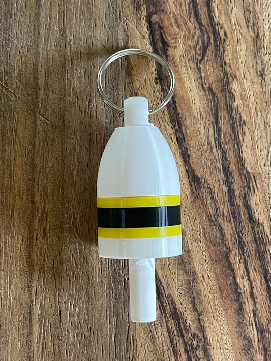 Boston Hockey Keychain Buoy White