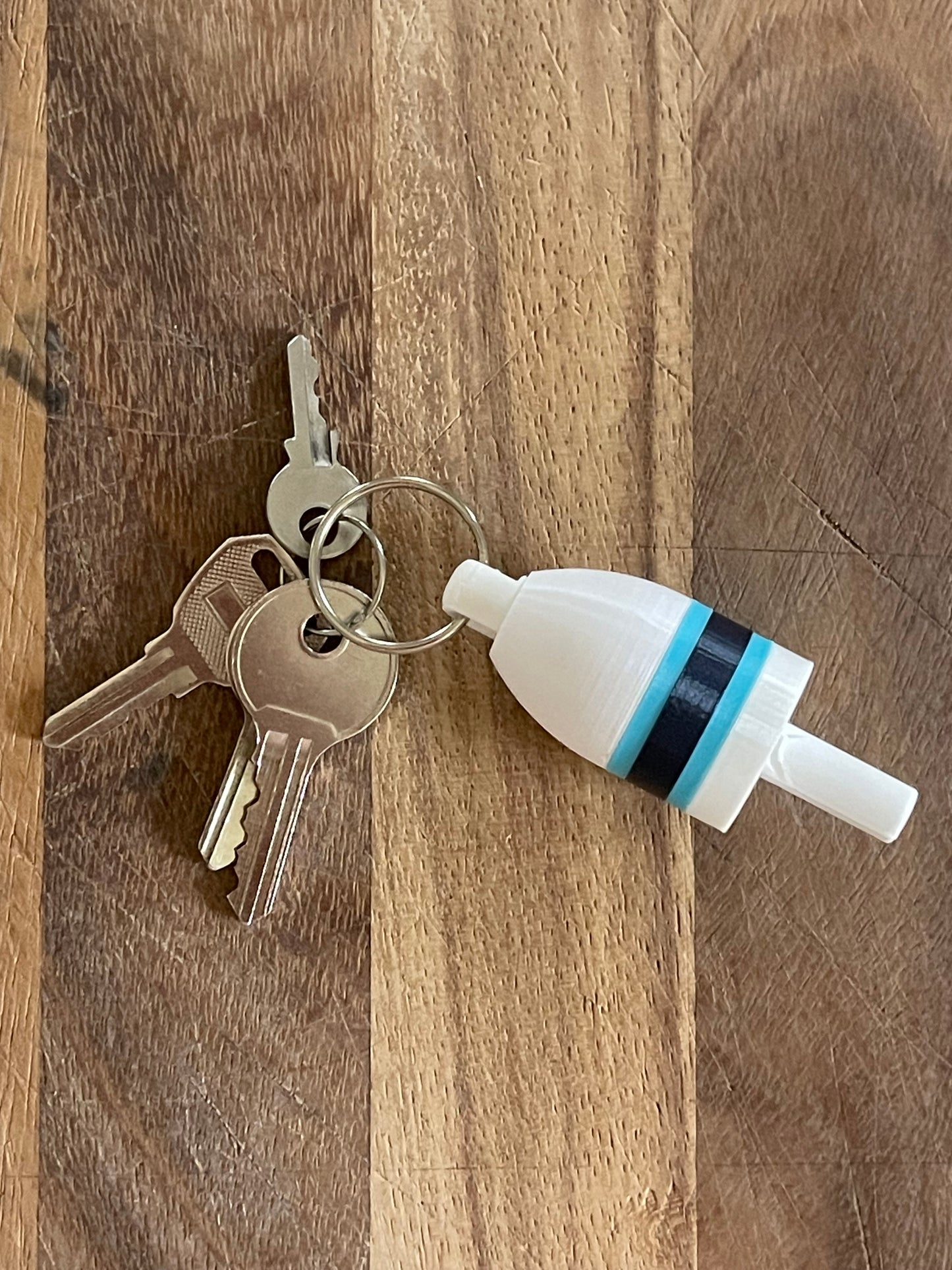 UMaine themed Keychain Buoy (White)