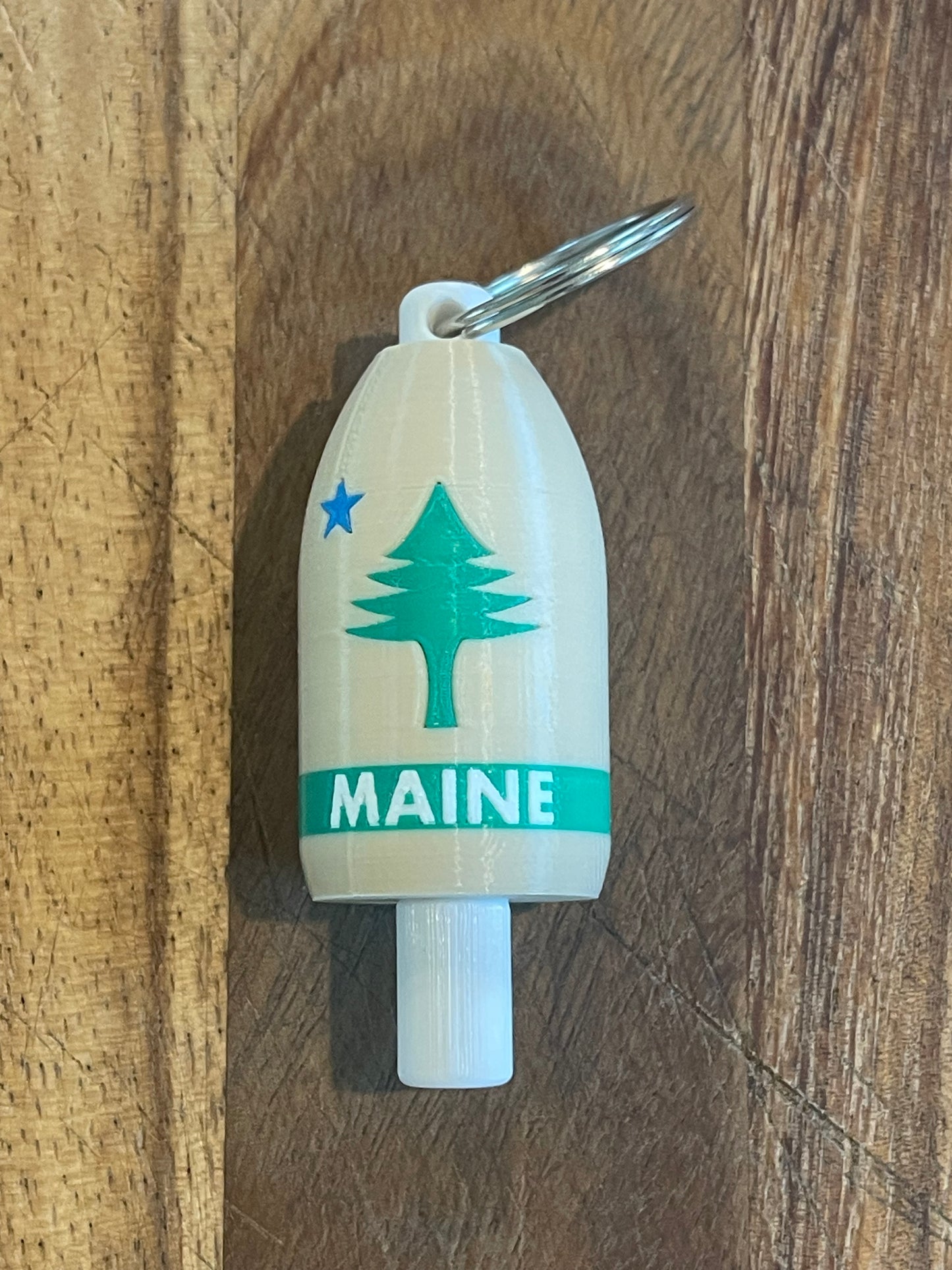 1901 Maine State Flag Keychain Buoy