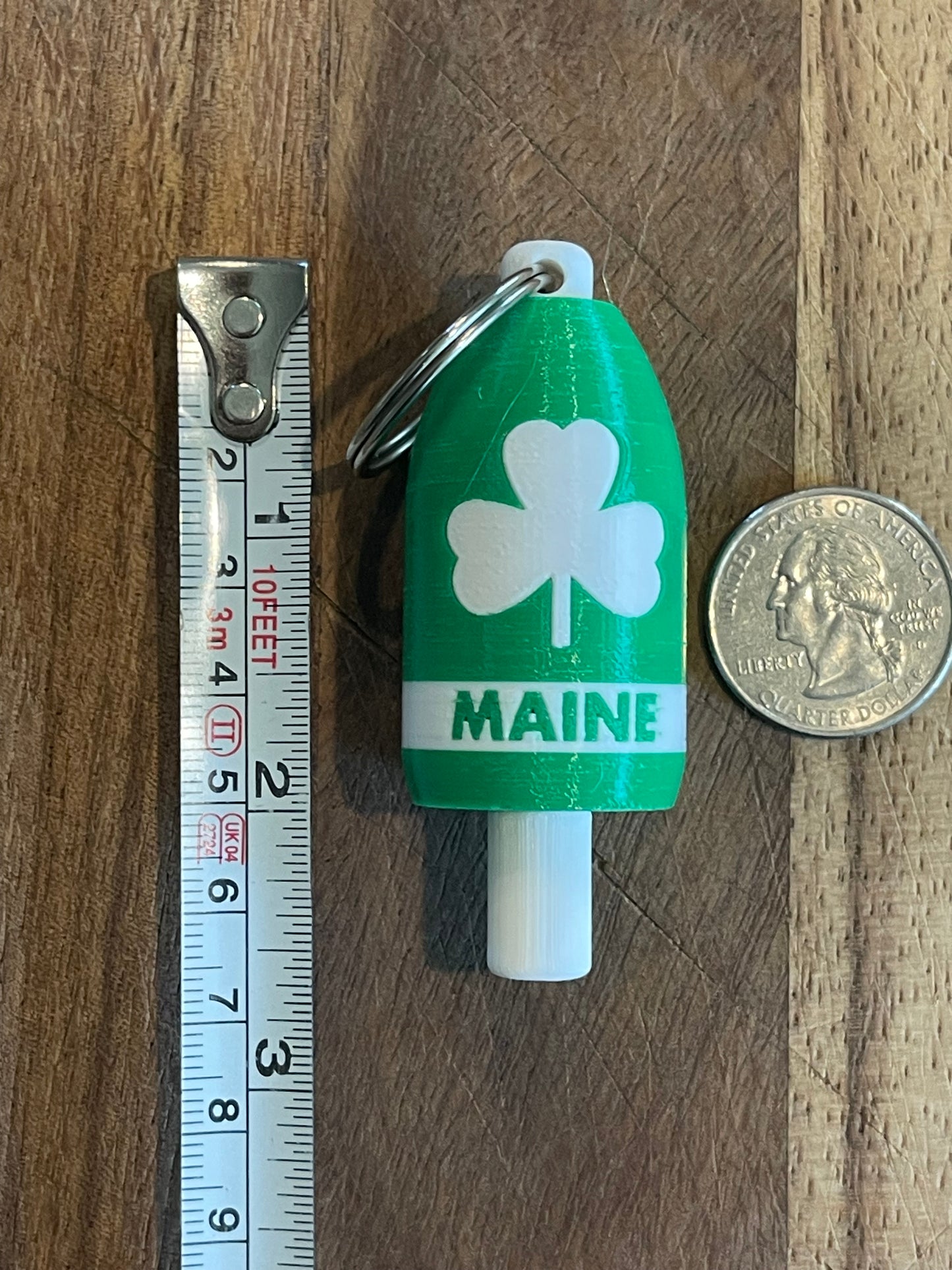 Green White Shamrock Keychain Buoy (GWS)