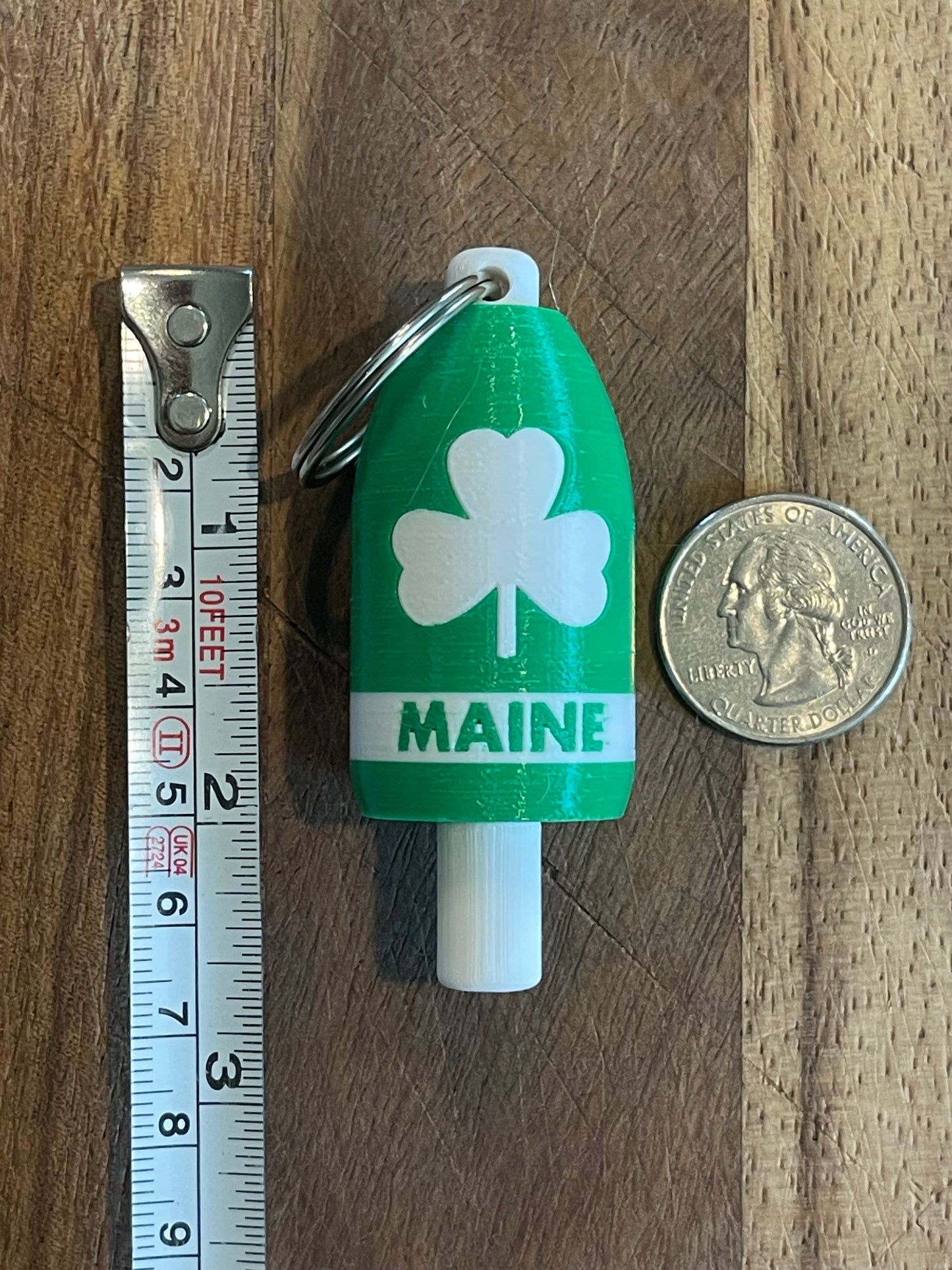 Green White Shamrock Keychain Buoy (GWS)