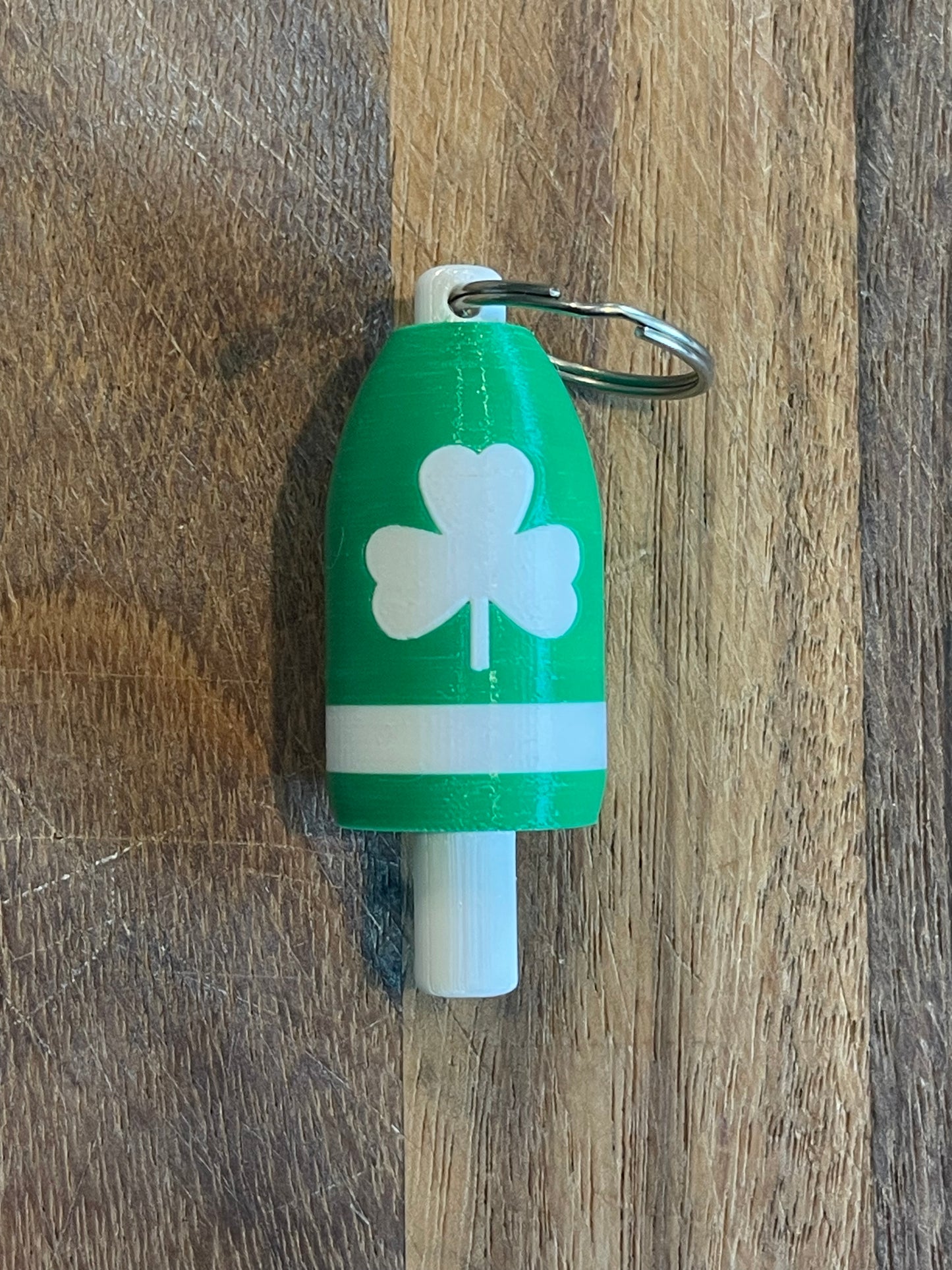 Green White Shamrock Keychain Buoy (GWS)