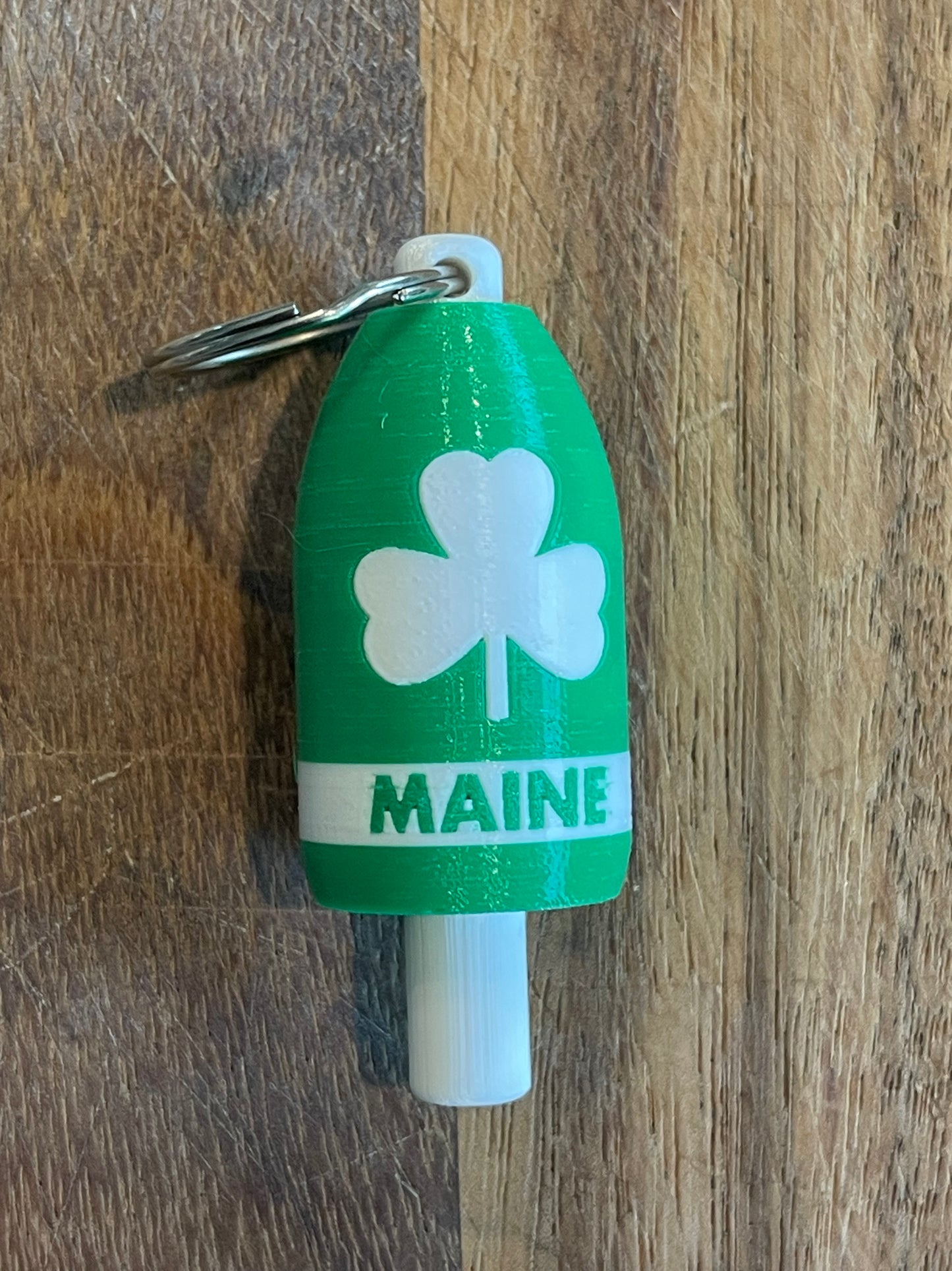 Green White Shamrock Keychain Buoy (GWS)