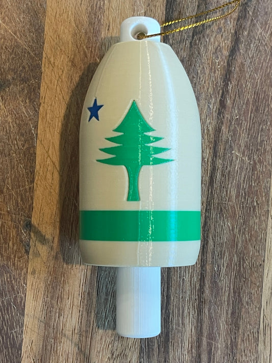 1901 Maine State Flag Lobster Buoy Christmas Ornament (1901)