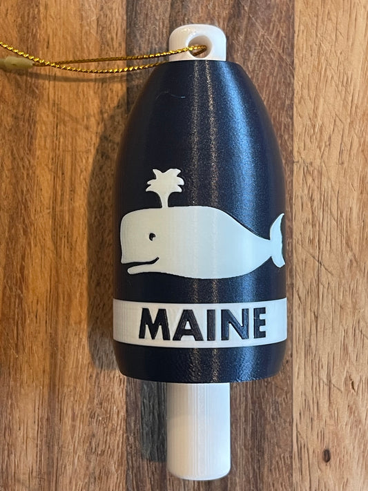 Navy White Whale Lobster Buoy Christmas Ornament (NWW)