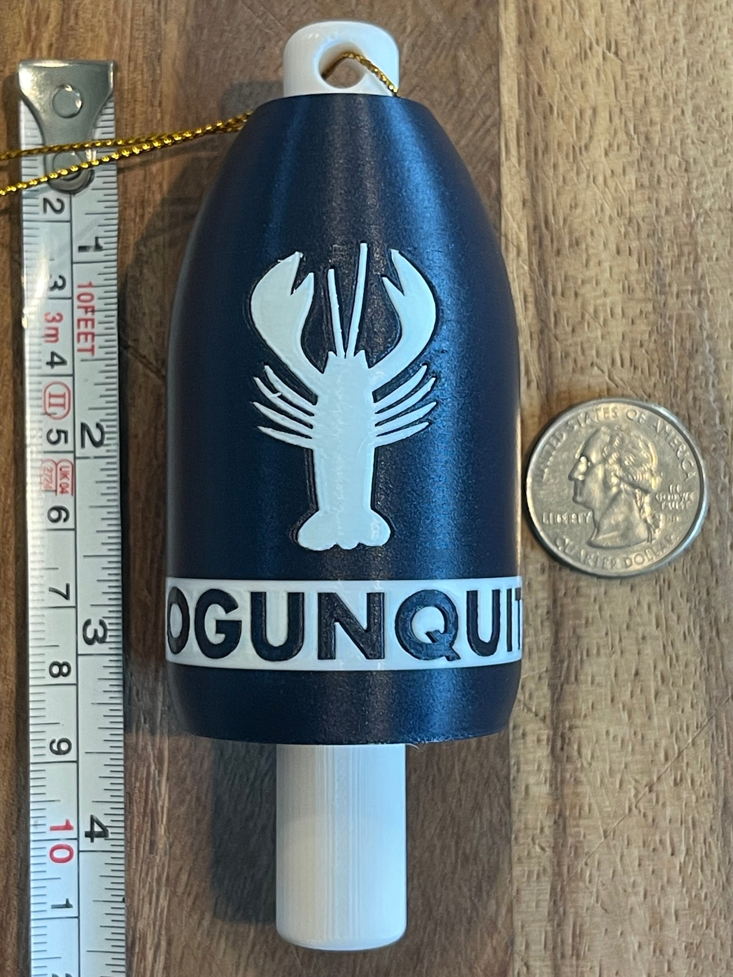 Navy White Classic Lobster Buoy Ornament (NWL)