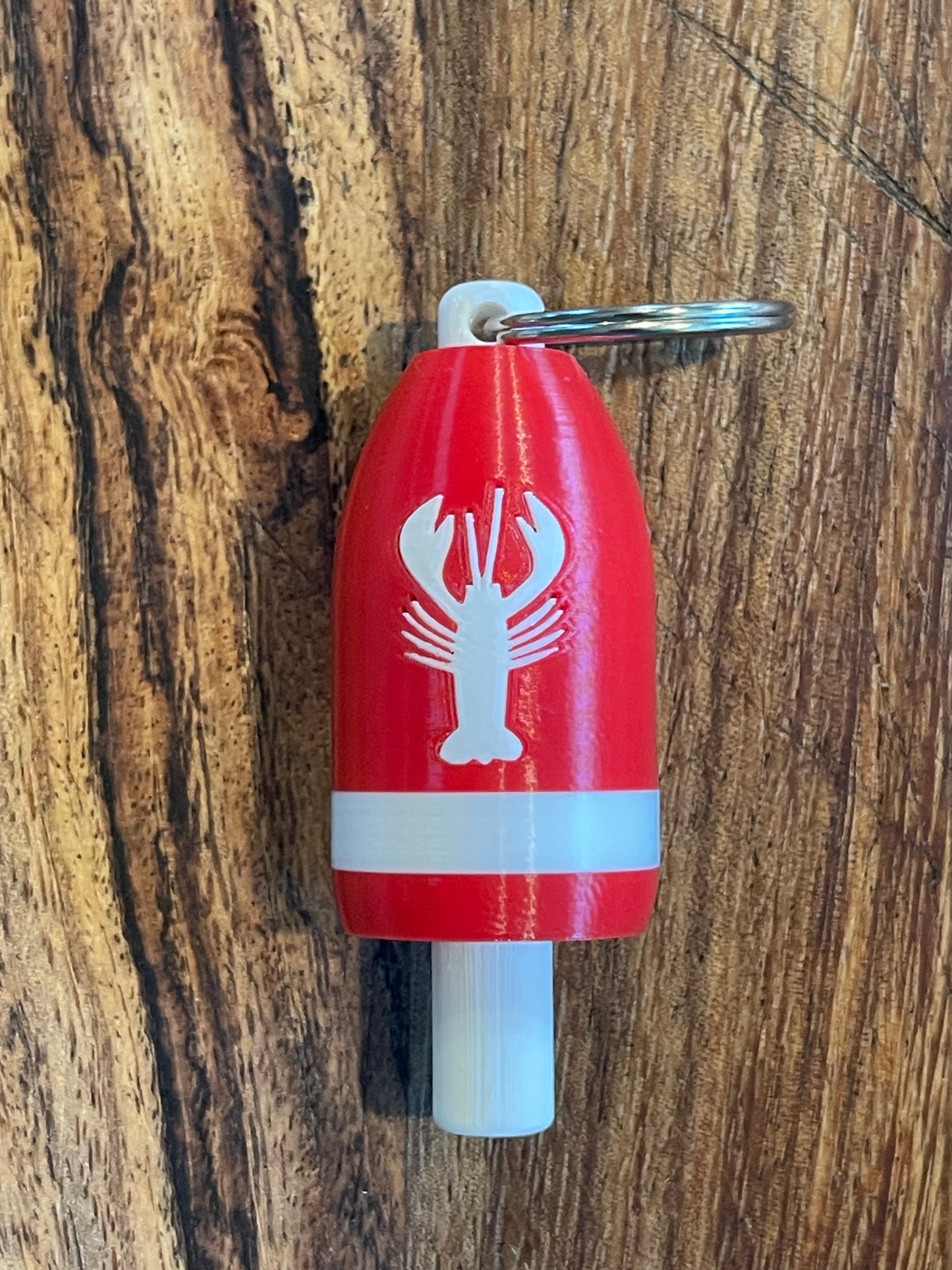 Red White Classic Lobster Keychain Buoy (RWL)