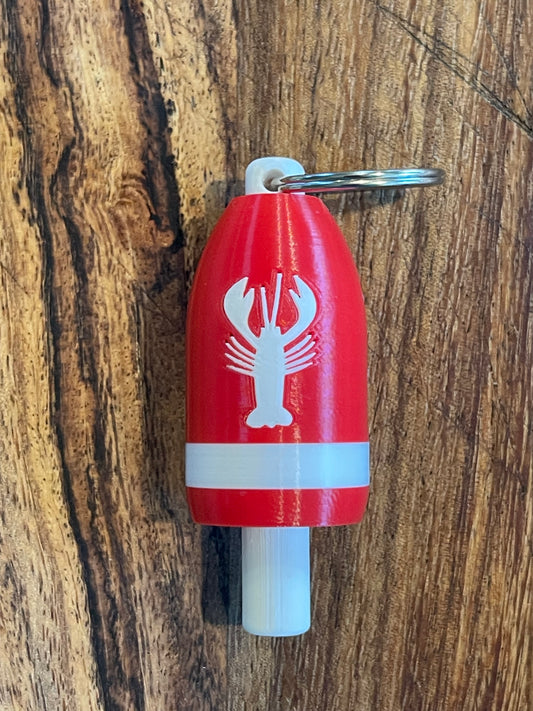 Red White Classic Lobster Keychain Buoy (RWL)