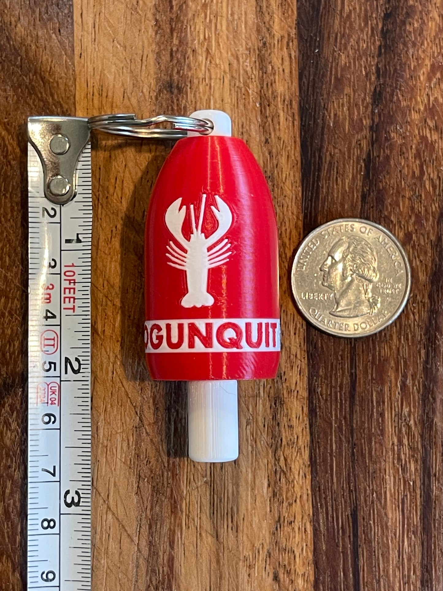 Red White Classic Lobster Keychain Buoy (RWL)