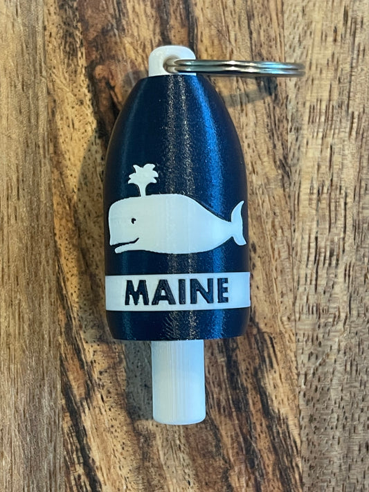 Navy White Whale Keychain Buoy (NWW)