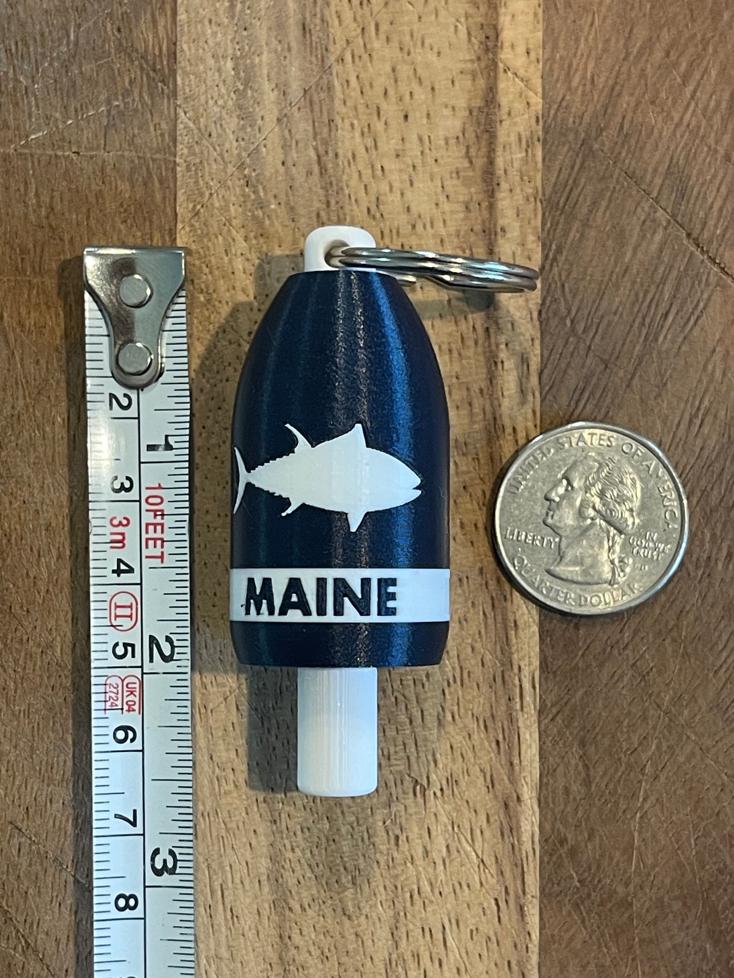 Navy White Tuna Fish Keychain Buoy (NWTF)