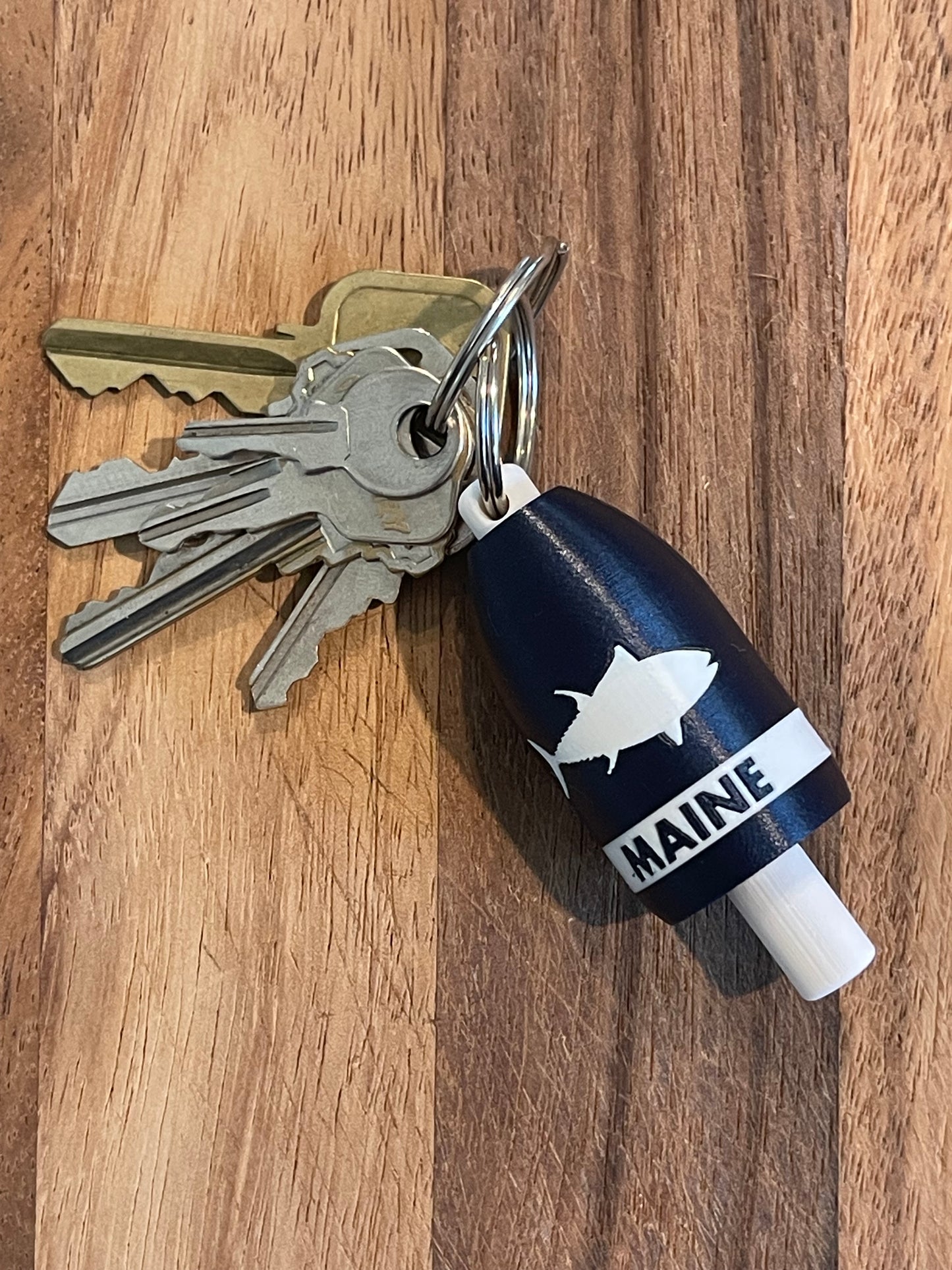 Navy White Tuna Fish Keychain Buoy (NWTF)