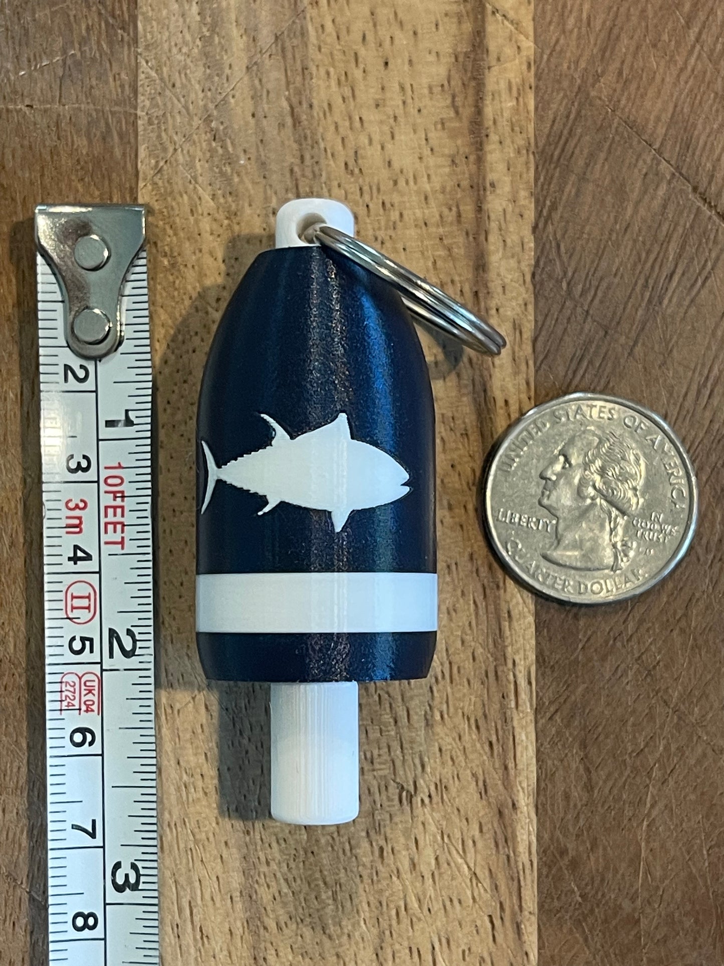 Navy White Tuna Fish Keychain Buoy (NWTF)
