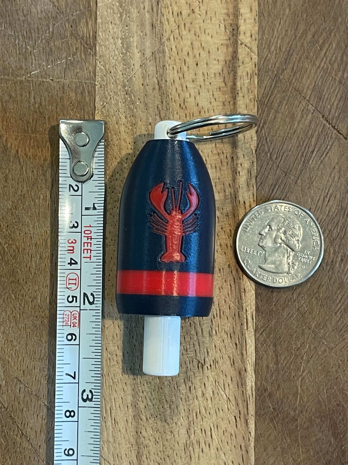 Navy Red Classic Lobster Keychain Buoy (NRL)