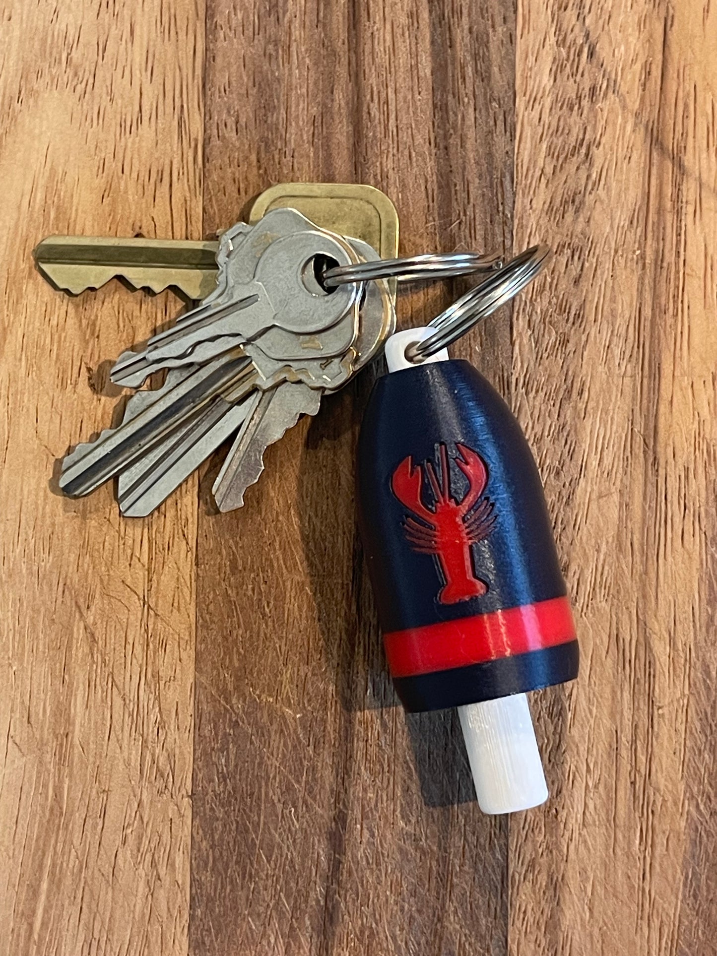 Navy Red Classic Lobster Keychain Buoy (NRL)