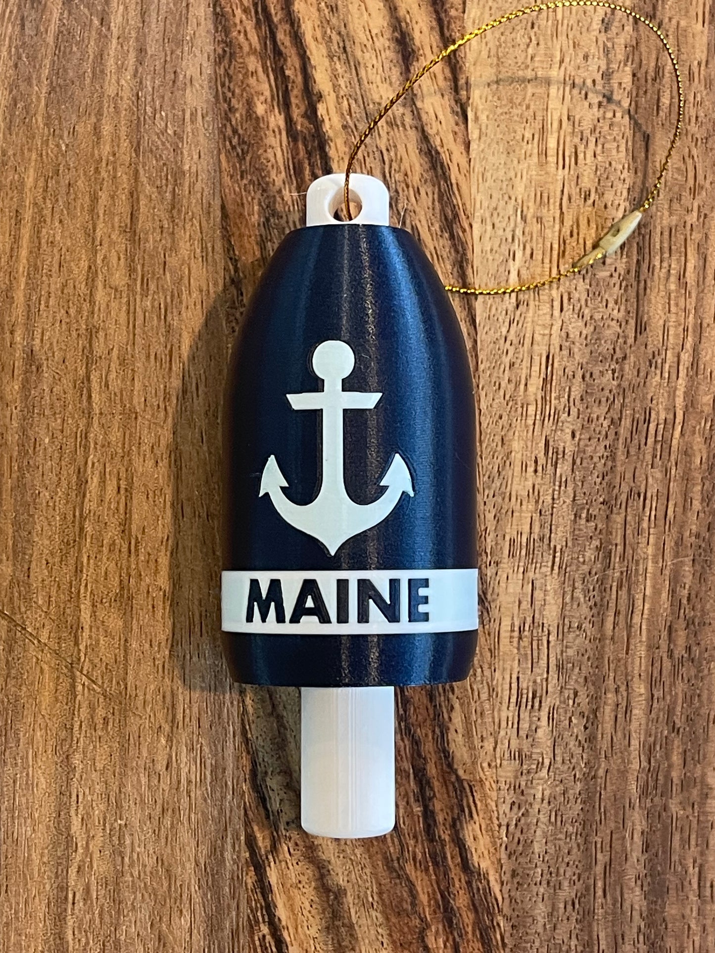Navy White Anchor Lobster Buoy Christmas Ornament (NWA)