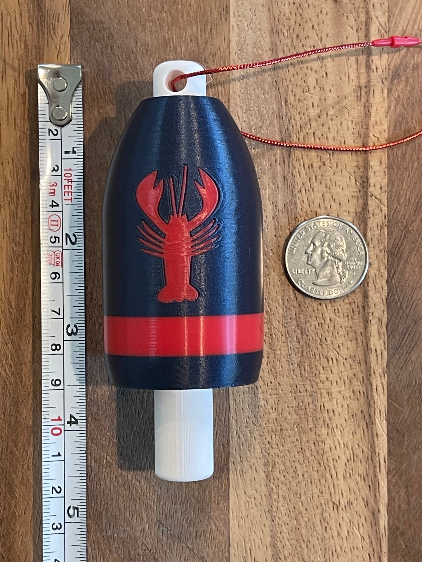 Navy Red Classic Lobster Buoy Ornament (NRL)