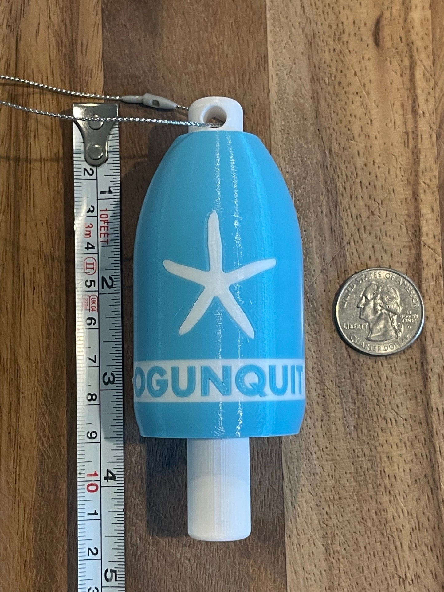 Light Blue White Starfish Lobster Buoy Christmas Ornament (LBWSF)