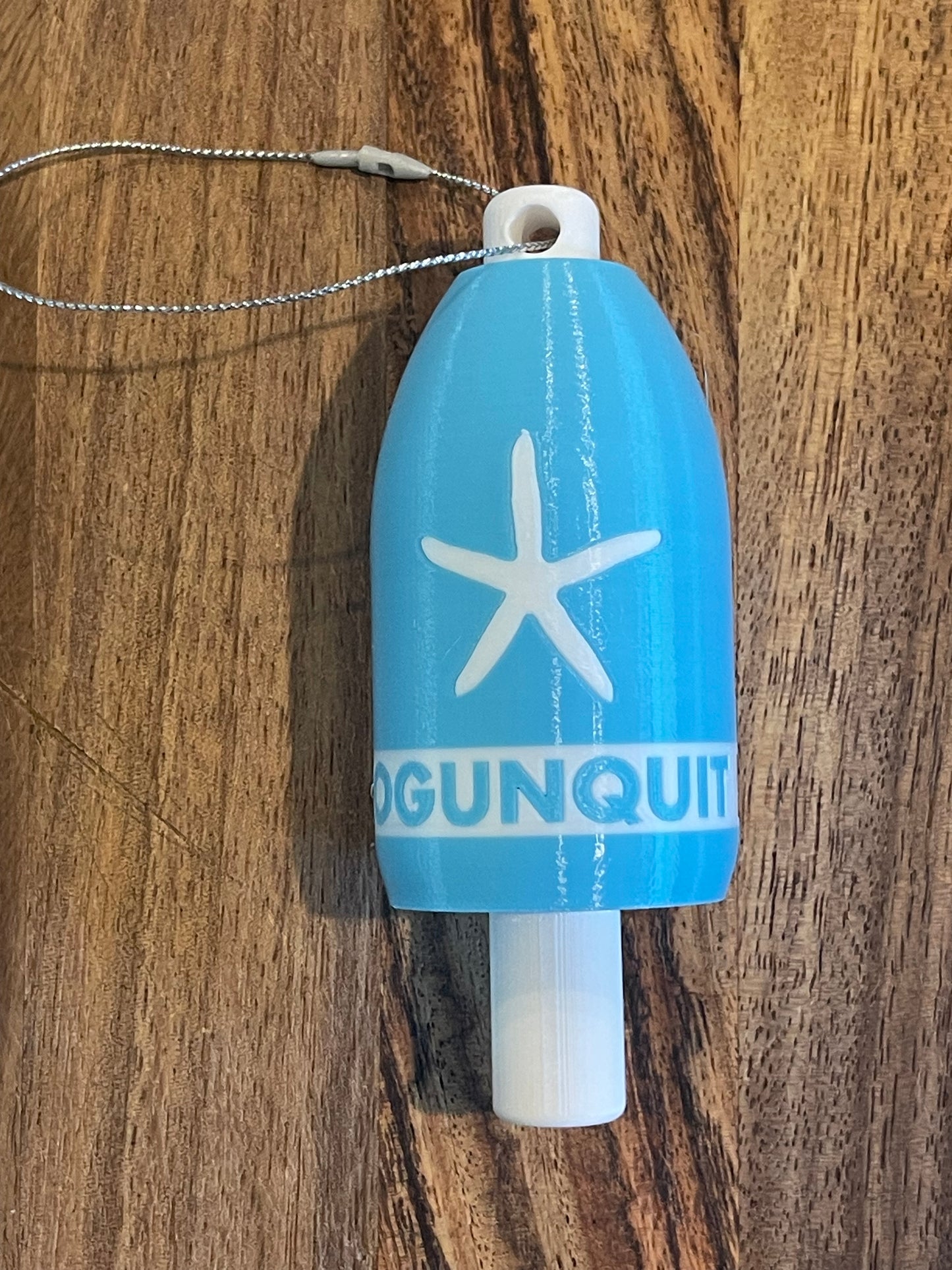 Light Blue White Starfish Lobster Buoy Christmas Ornament (LBWSF)