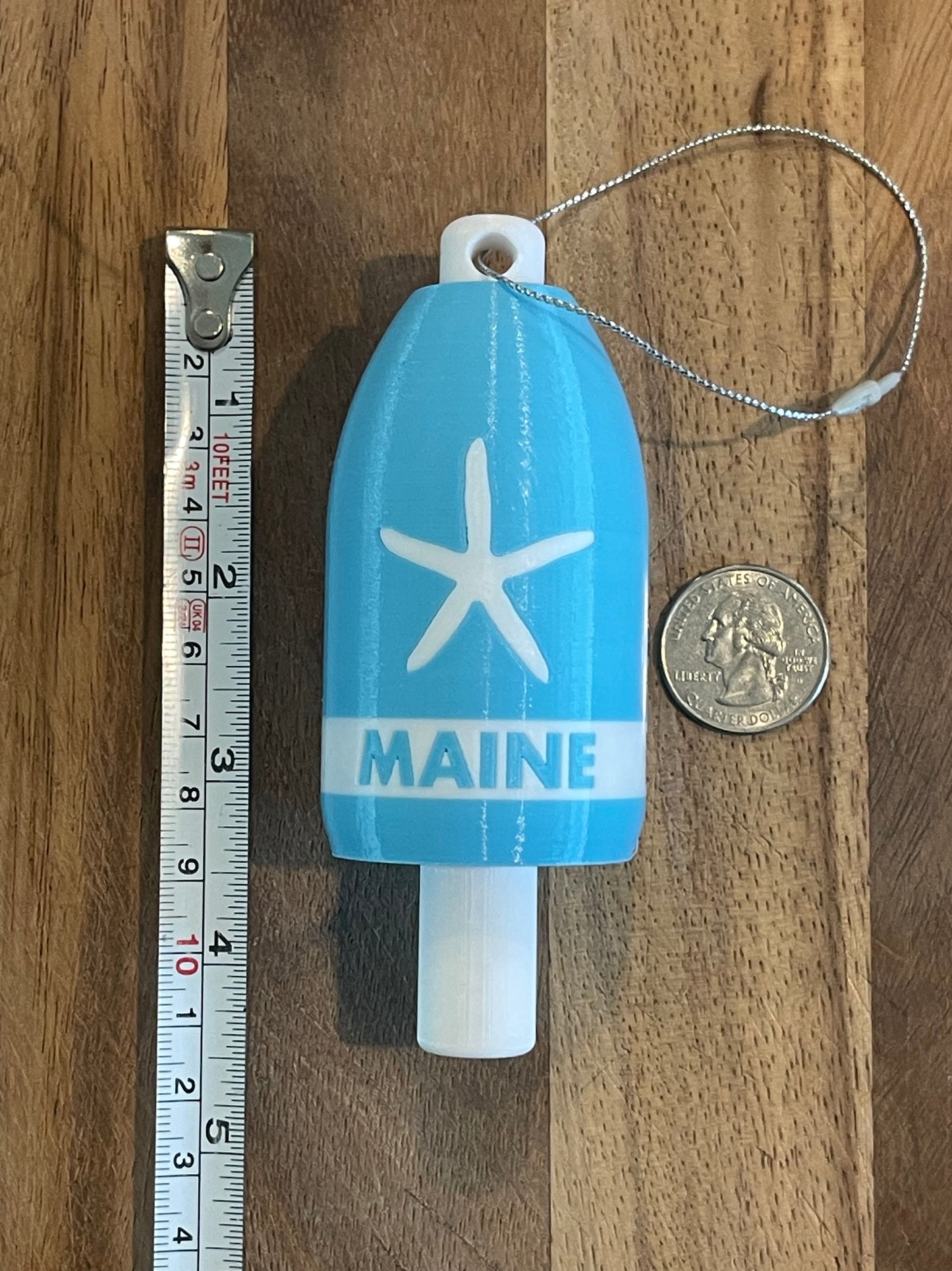 Light Blue White Starfish Lobster Buoy Christmas Ornament (LBWSF)