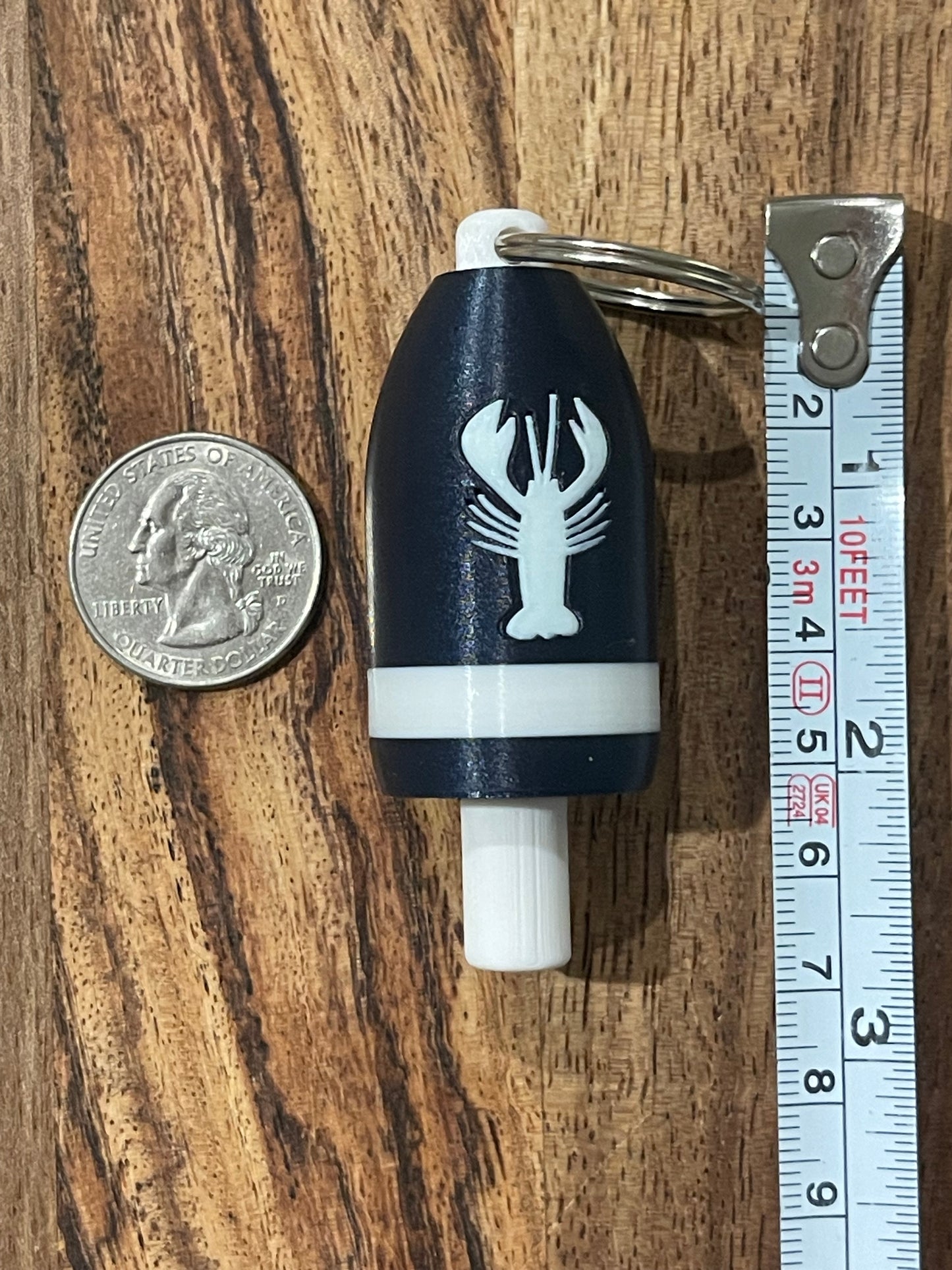 Navy White Classic Lobster Keychain Buoy (NWL)