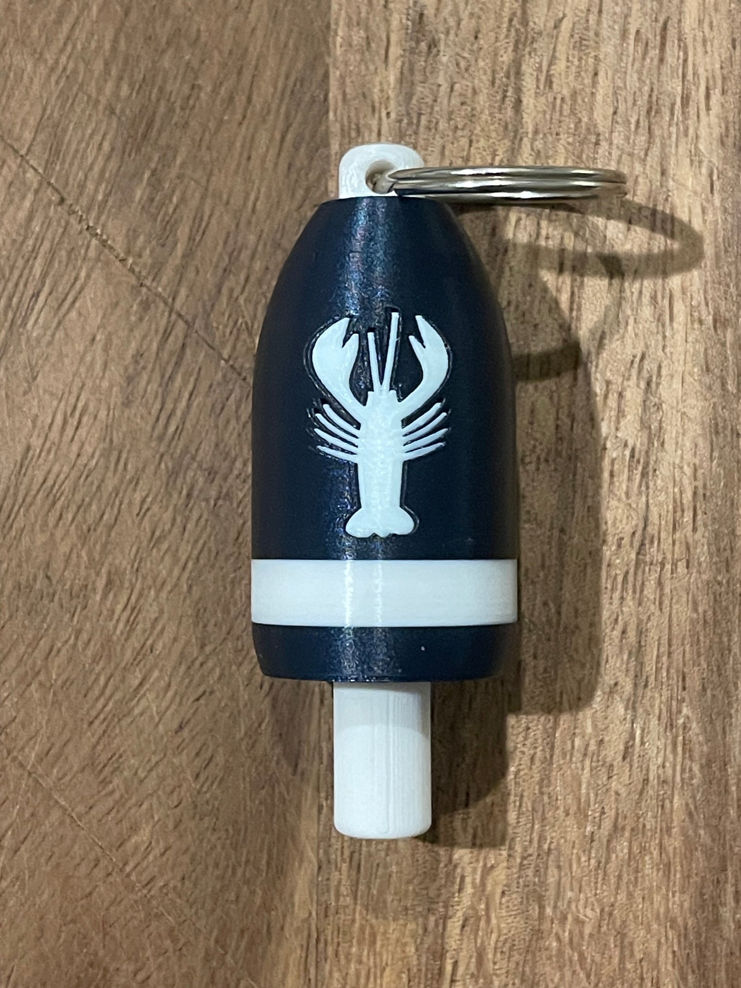 Navy White Classic Lobster Keychain Buoy (NWL)