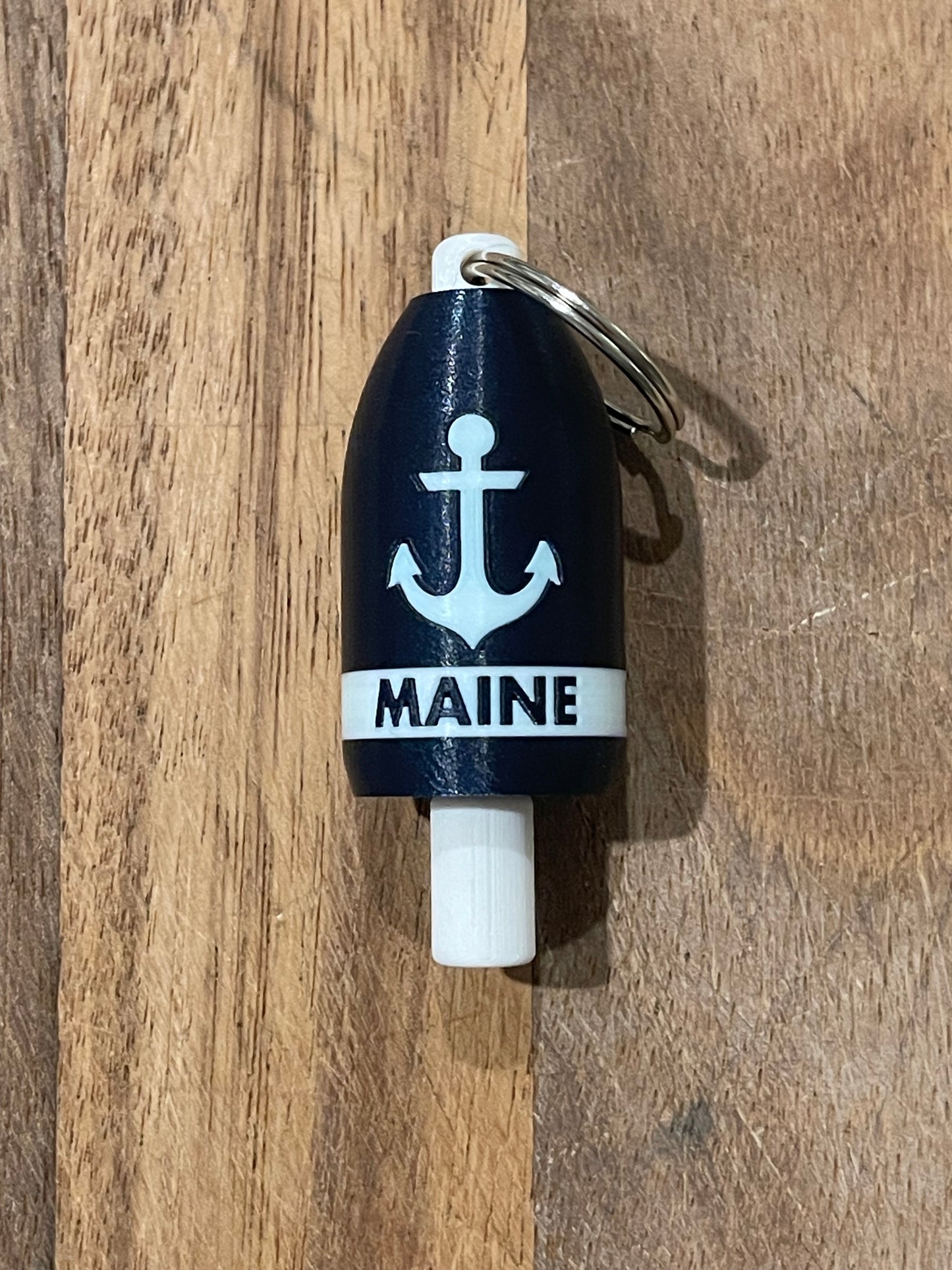 Navy White Anchor Keychain Buoy (NWA)