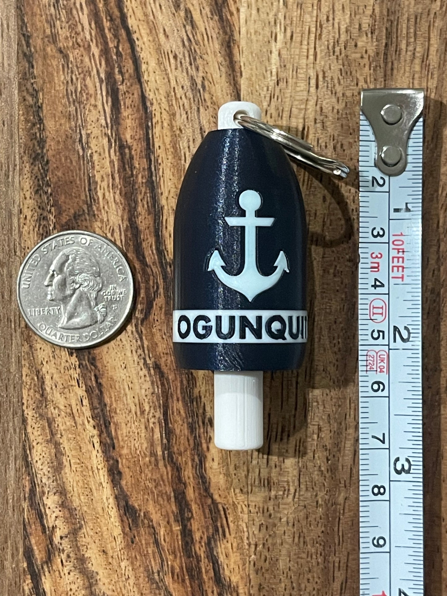Navy White Anchor Keychain Buoy (NWA)