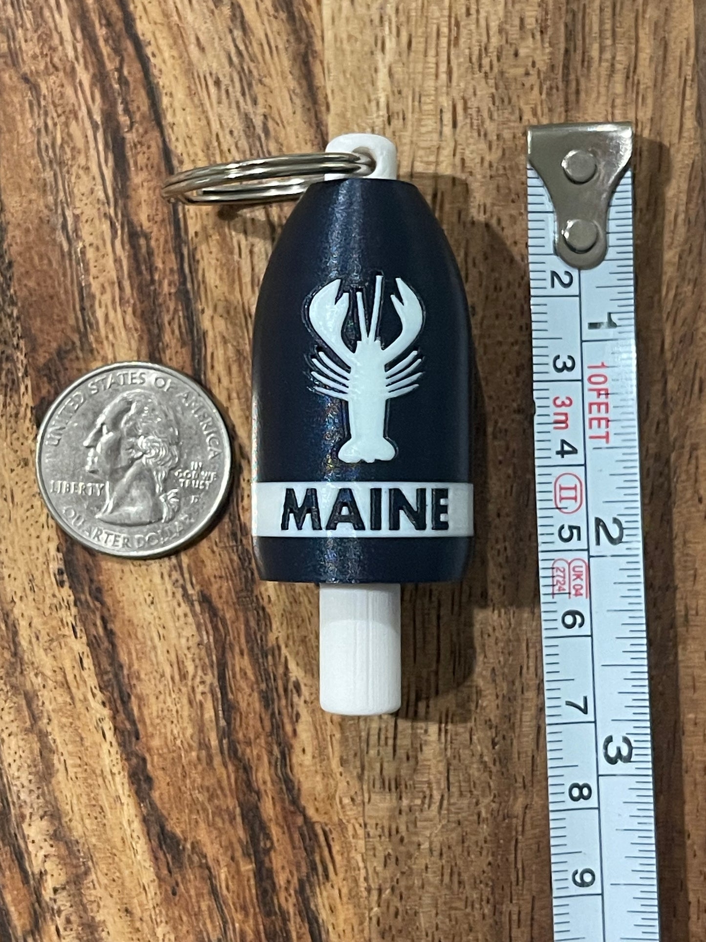 Navy White Classic Lobster Keychain Buoy (NWL)